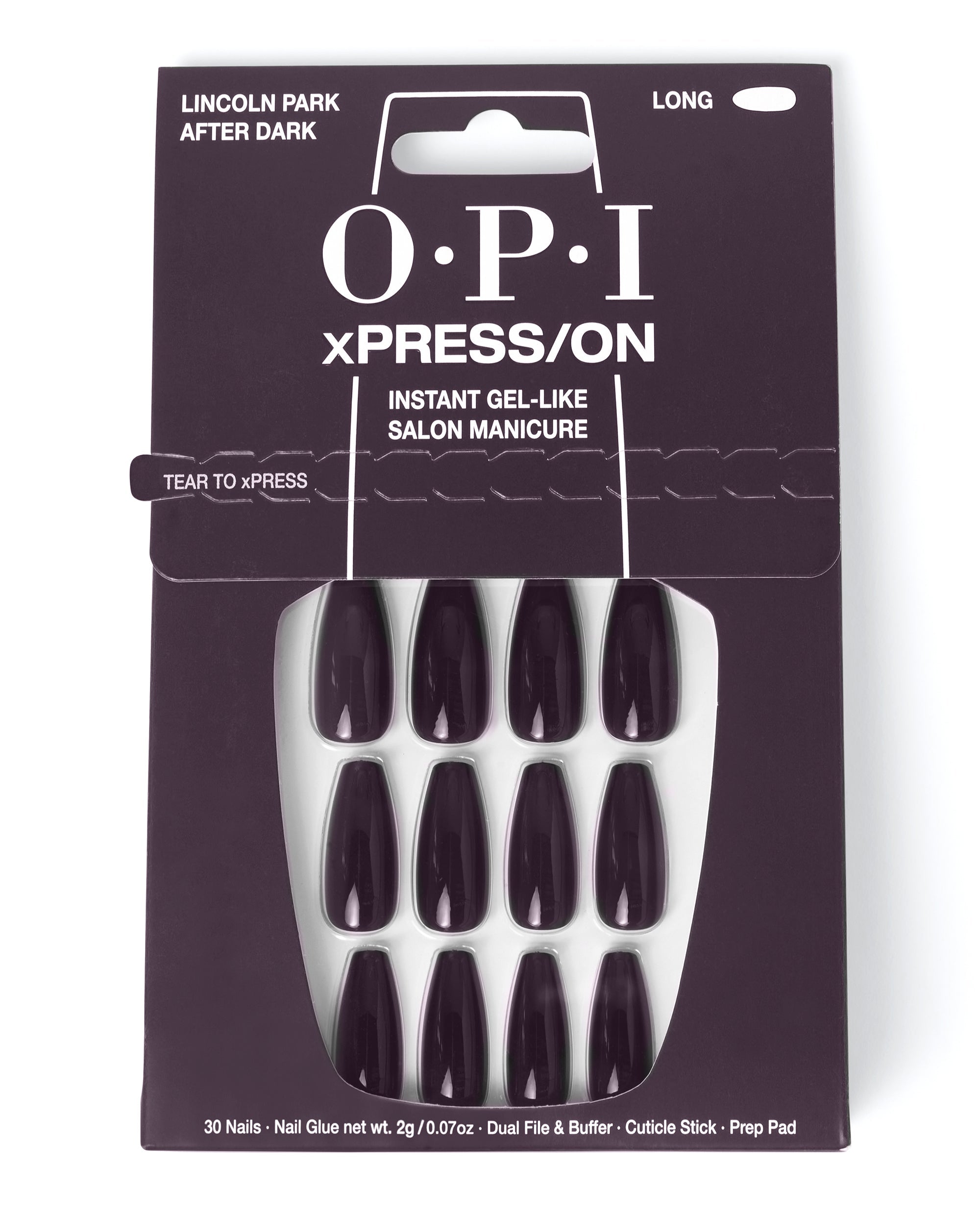 OPI Lincoln Park After Dark - Long Purple Press-on Nails