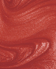 Shimmering swirls of Liquid Fire OPI nail polish nail lacquer in a fiery metallic red-orange shade, showing fine glitter and smooth glossy texture in a close-up product swatch background.
