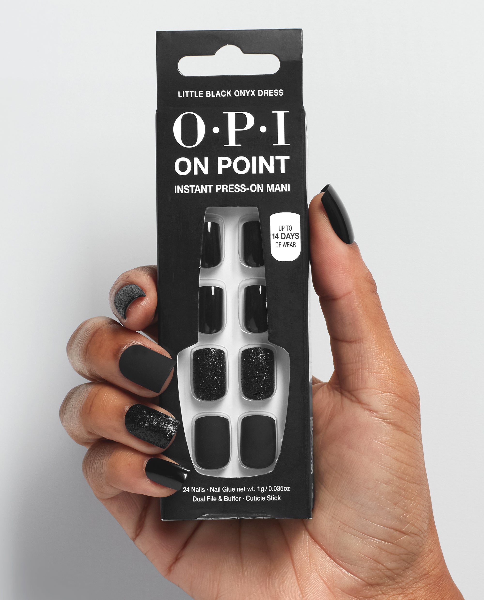 Little Black Onyx Dress Black Press-on Nails Hand & Product