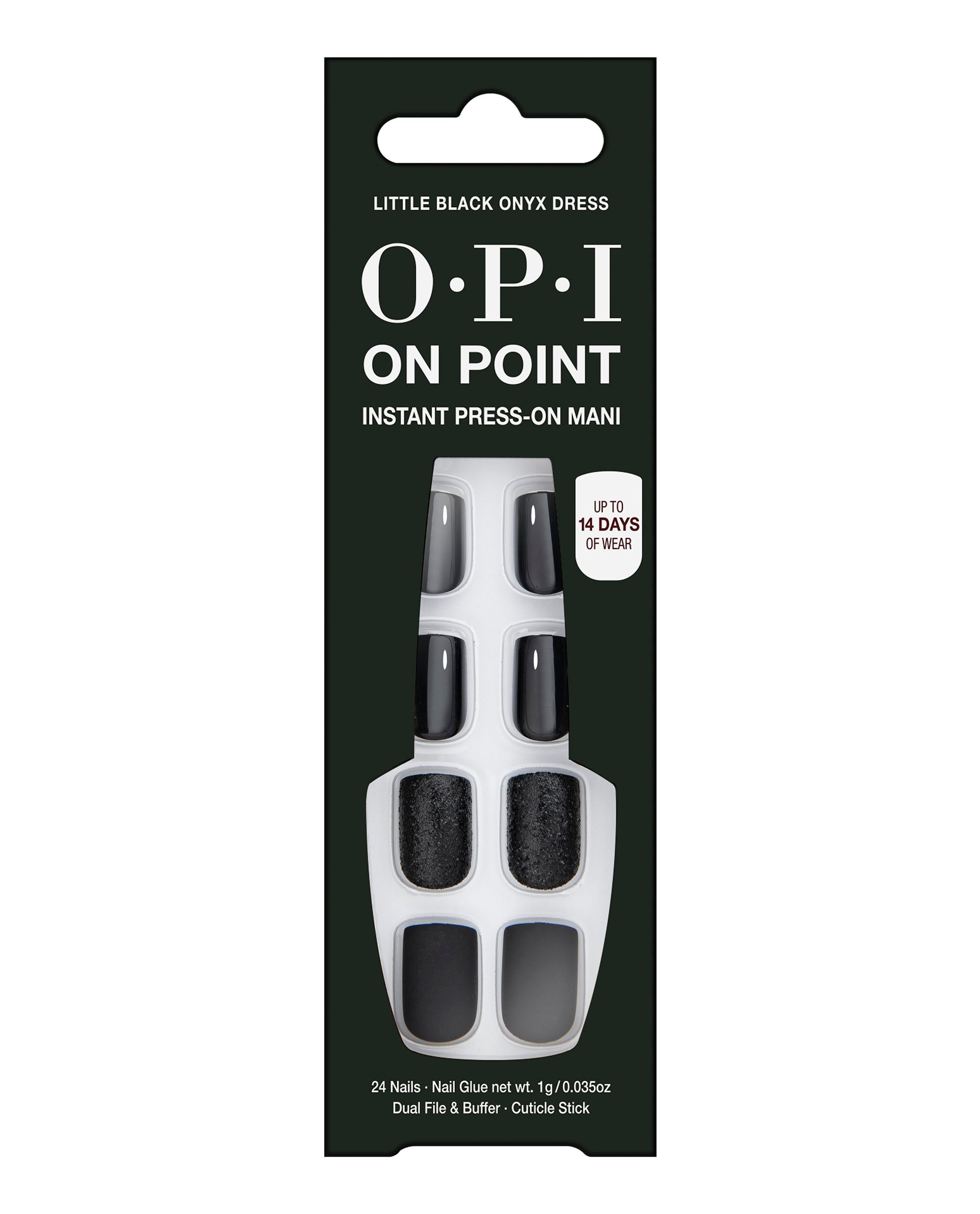 Little Black Onyx Dress Black Press-on Nails