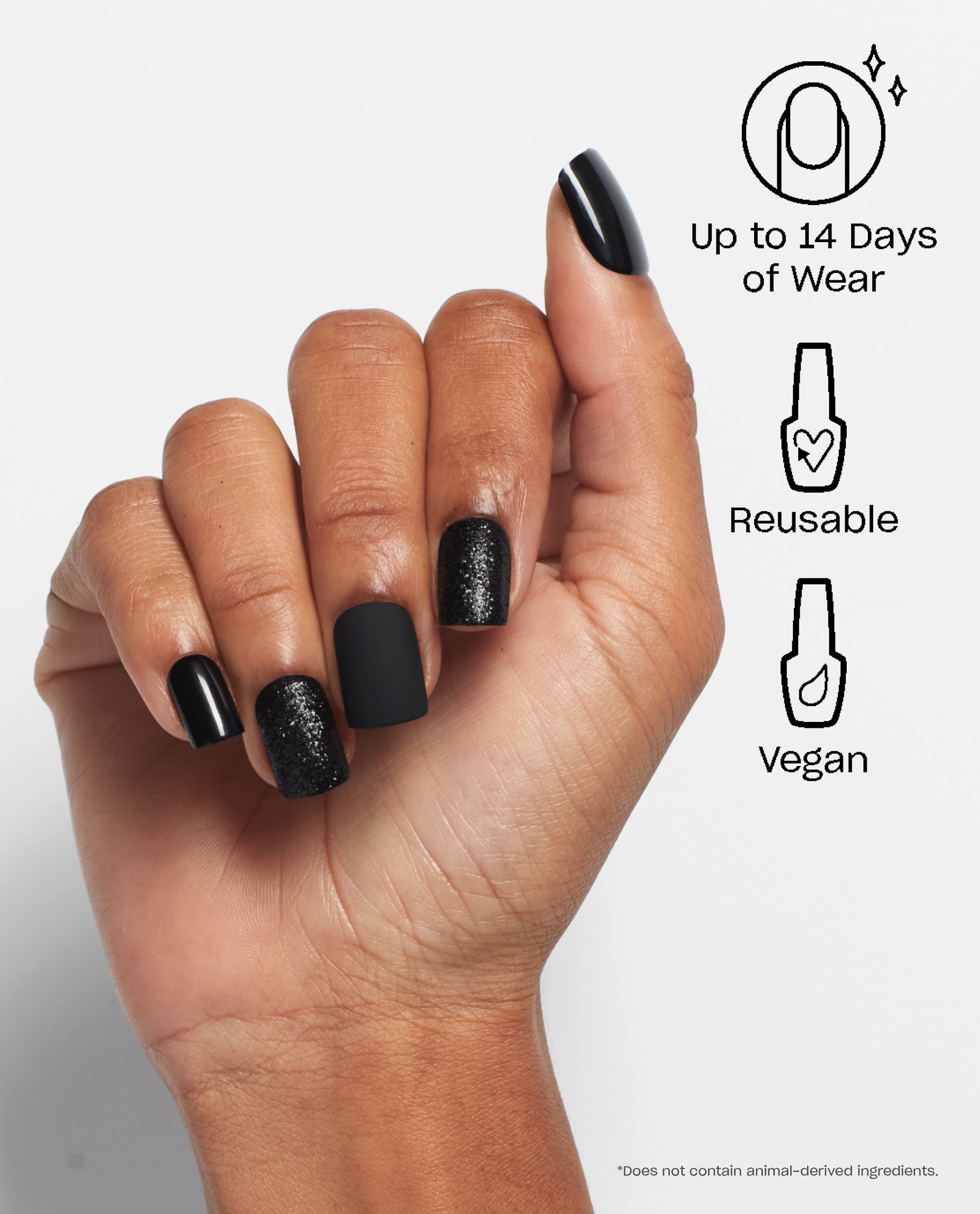 Little Black Onyx Dress Black Press-on Nails Benefits