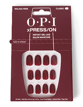 OPI Malaga Wine - Short Red Press-on Nails -pack_shot