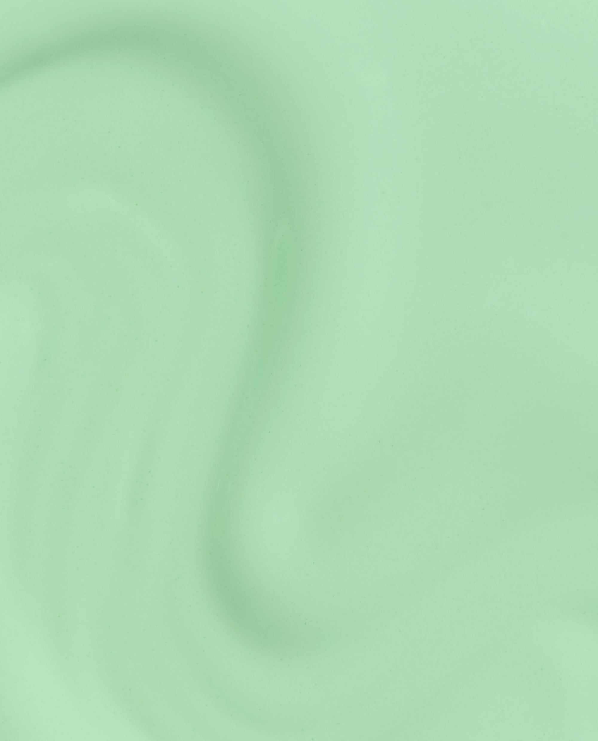 Mint to Be at-home gel nail polish swatch showing a creamy pastel mint green OPI shade on a smooth full-frame color background.