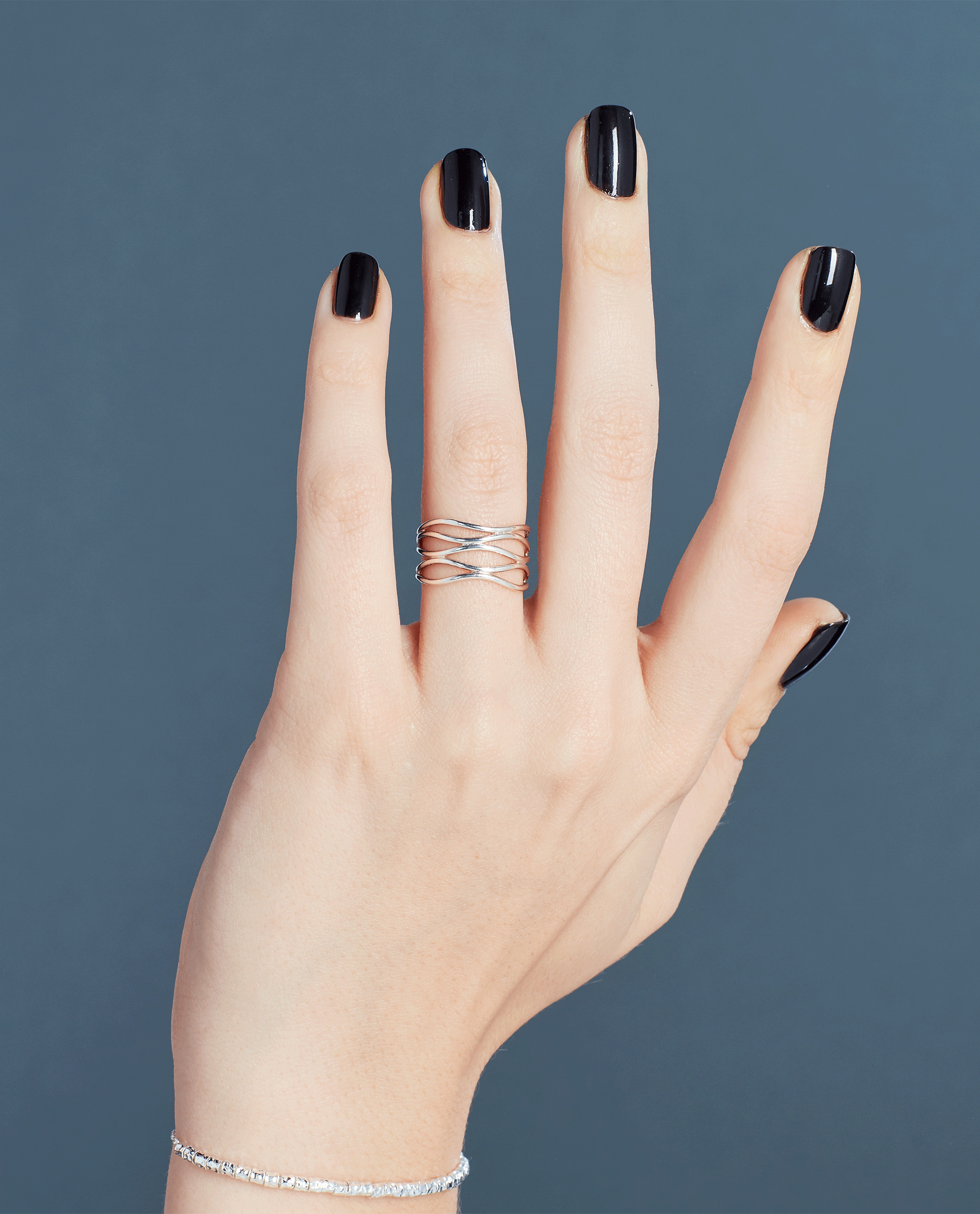 OPI My Gondola or Yours? Black Nail Polish GIF