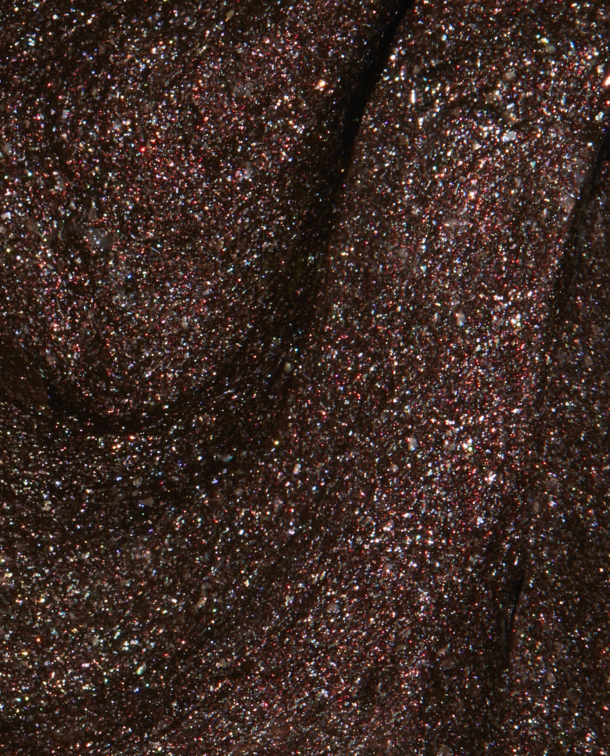 OPI My Private Jet Infinite Shine nail polish swatch shows a trending dark espresso-brown shimmer packed with holographic glitter in a glossy macro close-up.