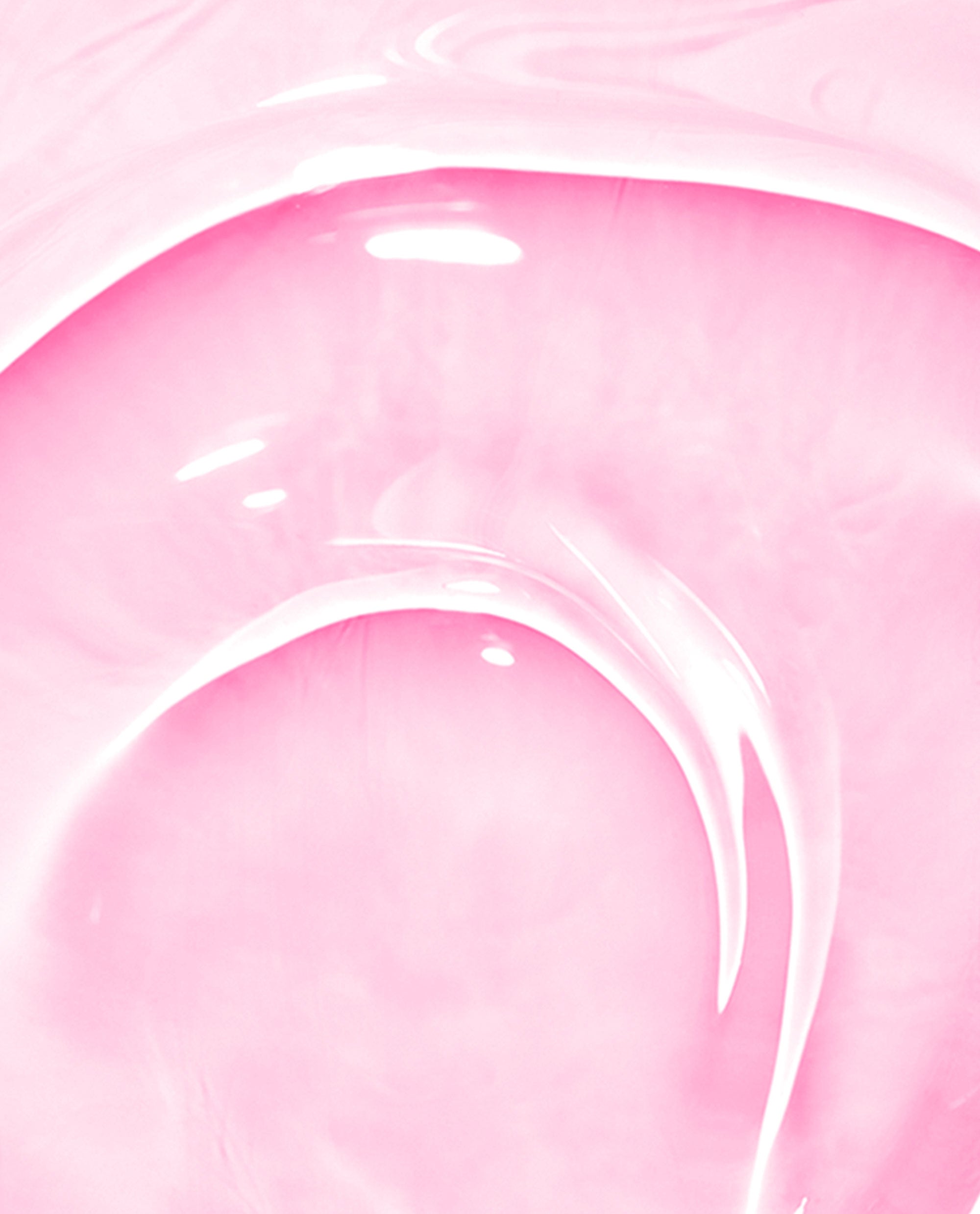 Glossy stroke of pale pink OPI Nail Envy® Pink To Envy Nail Strengthener flowing in a smooth curve, showcasing the sheer nail treatment texture for treatments & strengtheners and complementing any OPI nail polish gift set