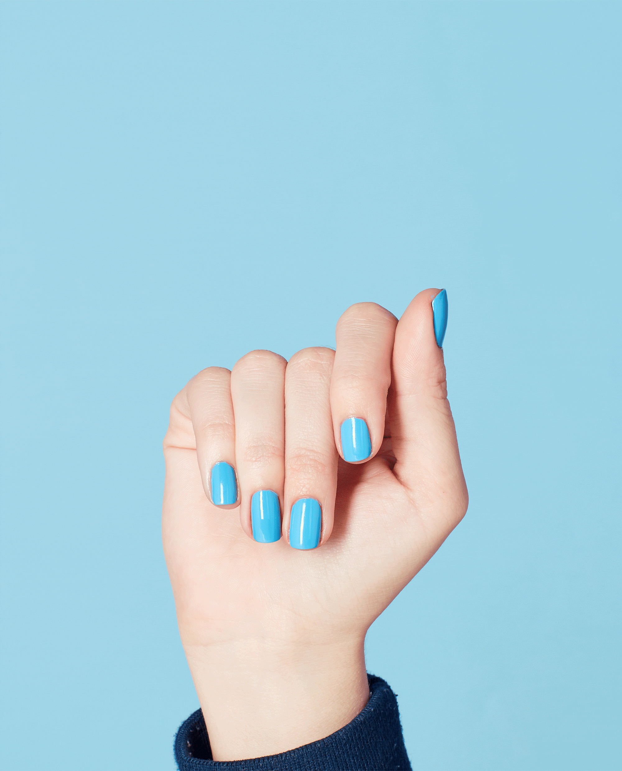 OPI No Room for the Blues Blue Nail Polish GIF