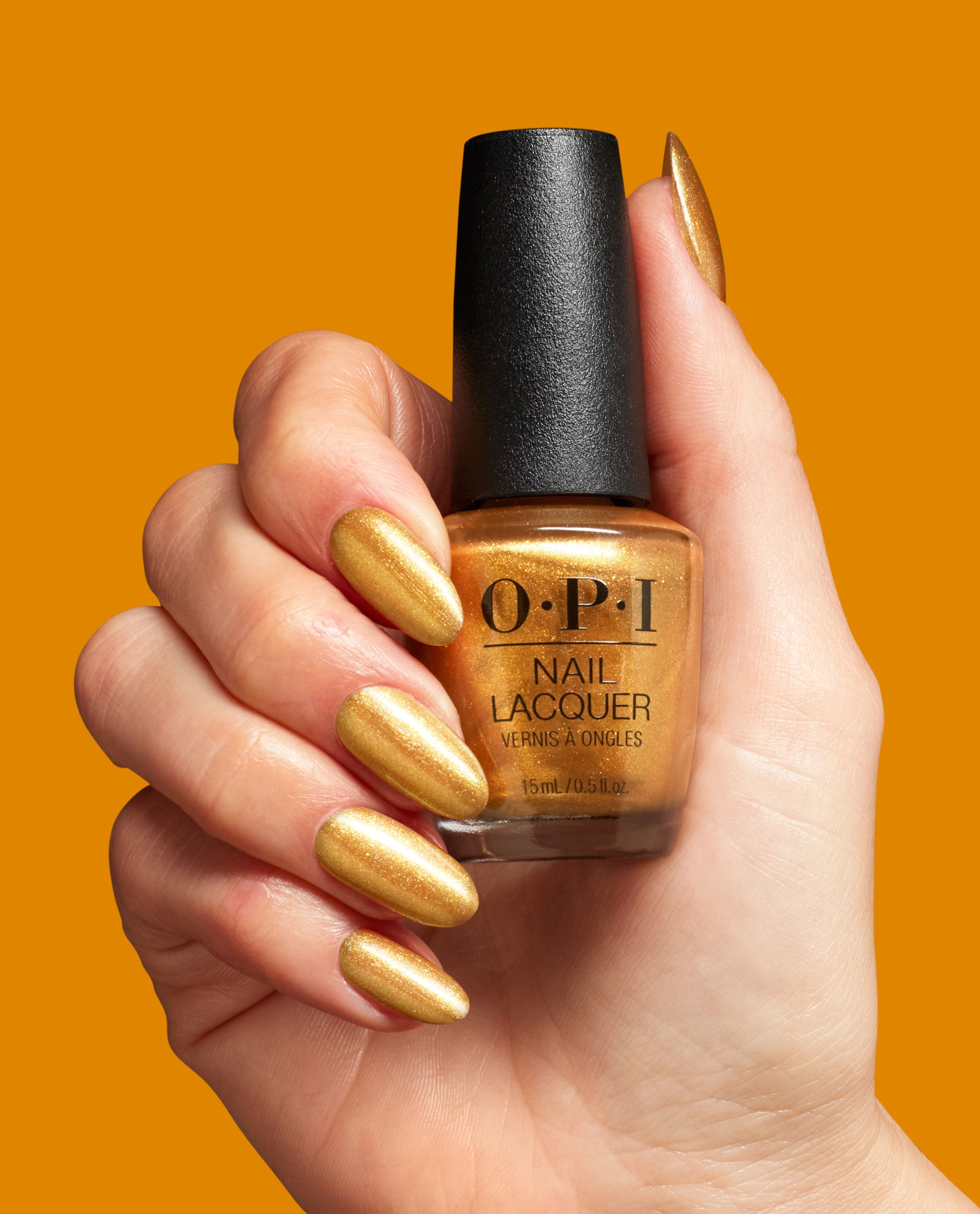 Nougat by Nature Metallic Nail Polish Hand and Bottle