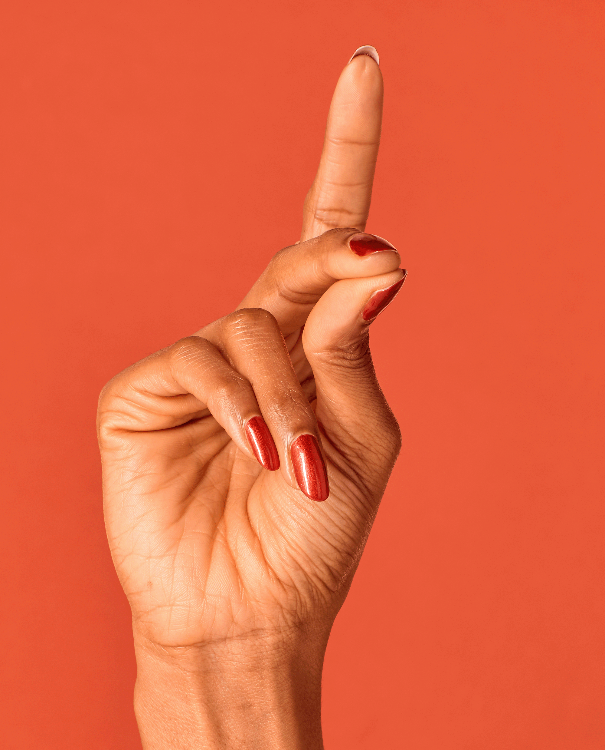 OPI Now Museum, Now You Don't Red Nail Polish GIF