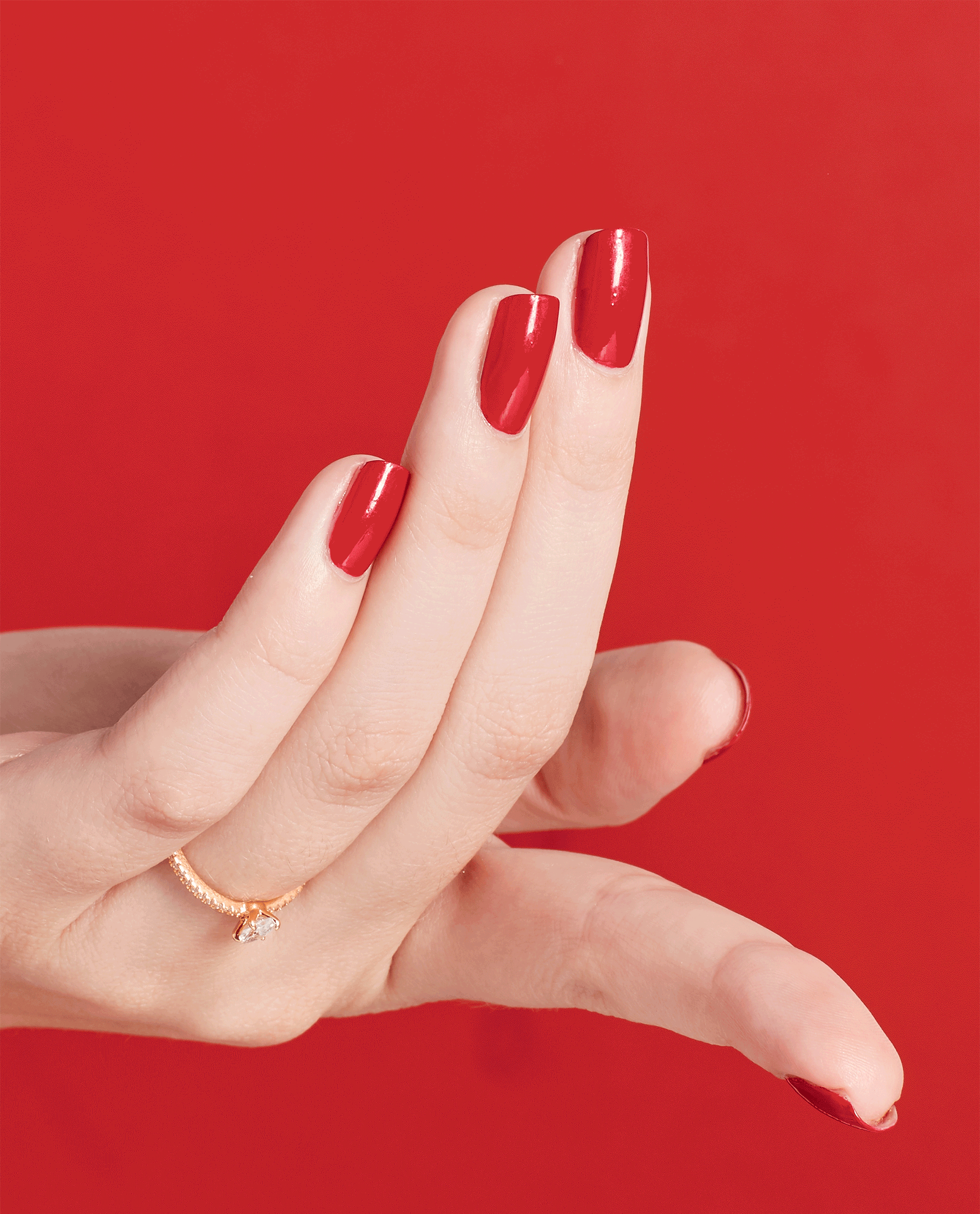 OPI Red Gel Nail Polish GIF