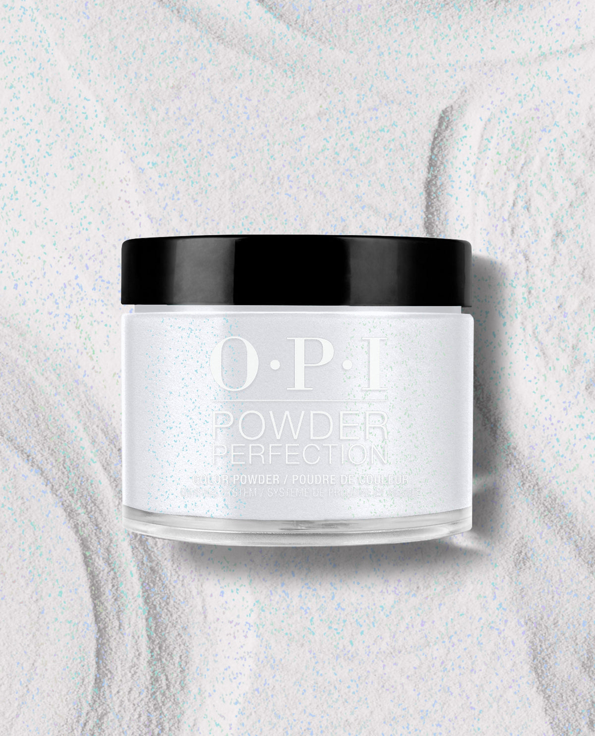 Optical Nailusion White Glitter Dipping Powder