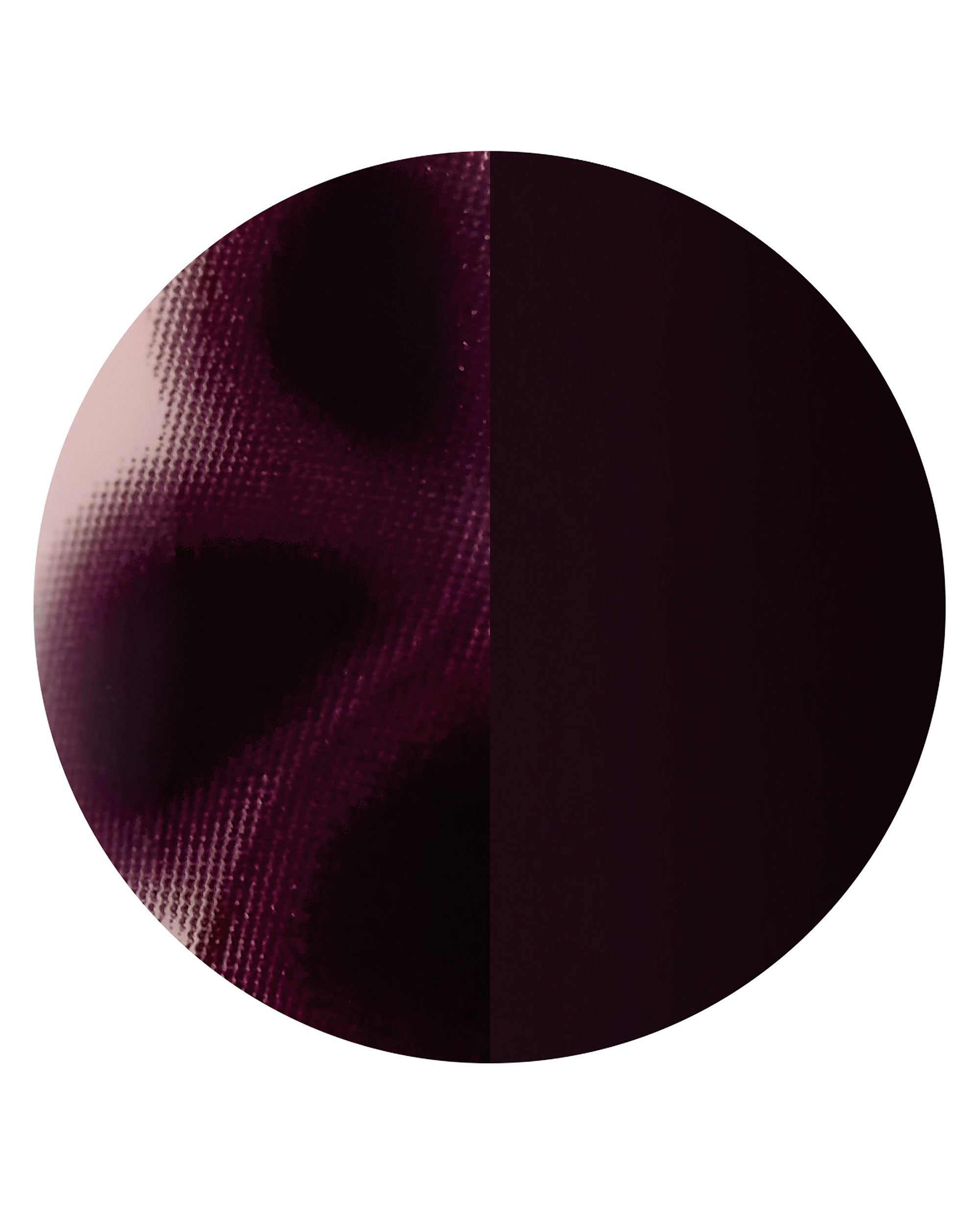 Over the Bloom Sticking Point nail color swatch shows a deep burgundy plum shade with glossy dotted texture on one side and smooth solid finish on a white background, ideal for OPI fall nail colors.
