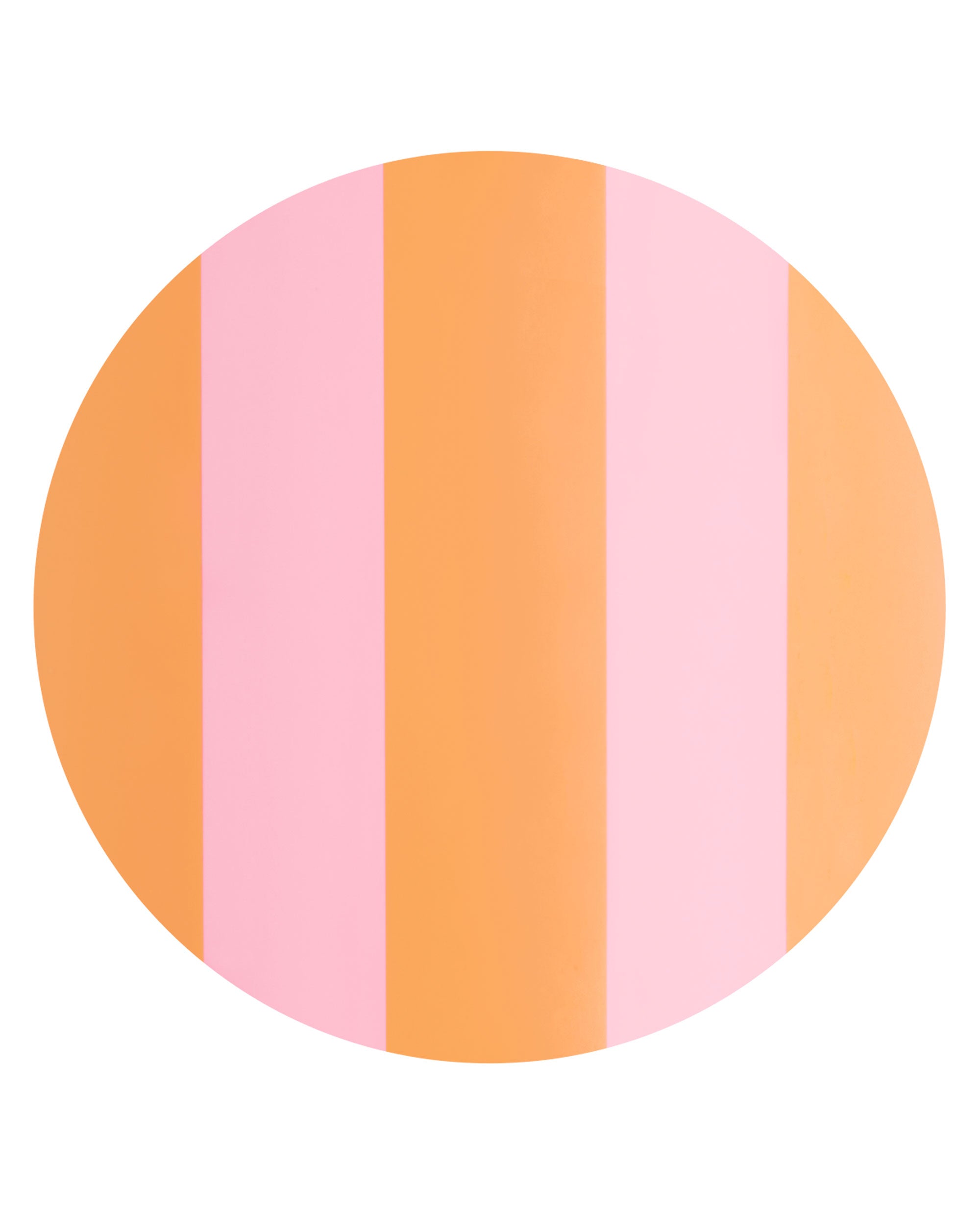 Pass my Towel OPI xPRESS/ON nail swatch showing trending vertical stripes in soft pink and warm orange on a clean white background.