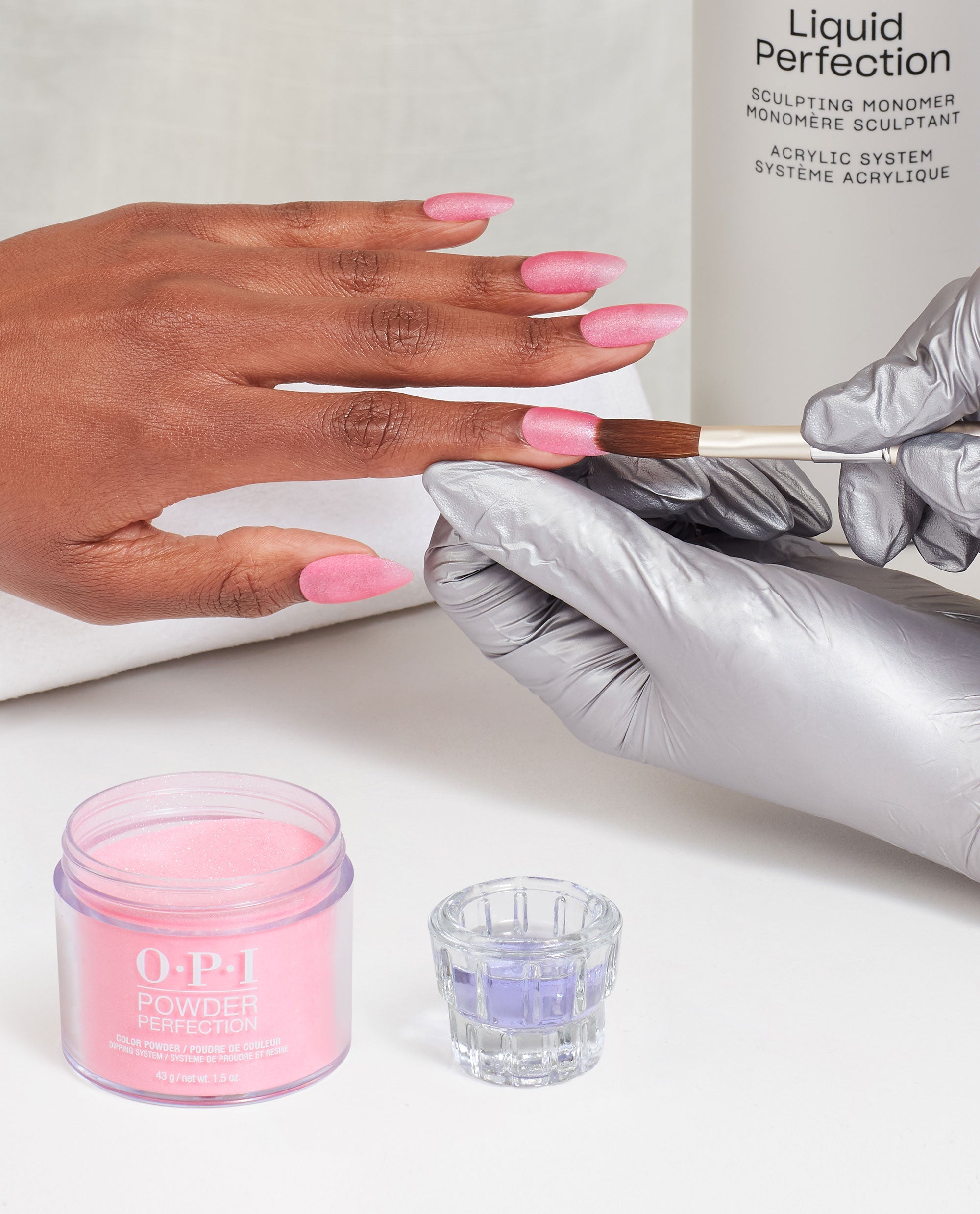 Pixel Dust Pink Dipping Powder Application