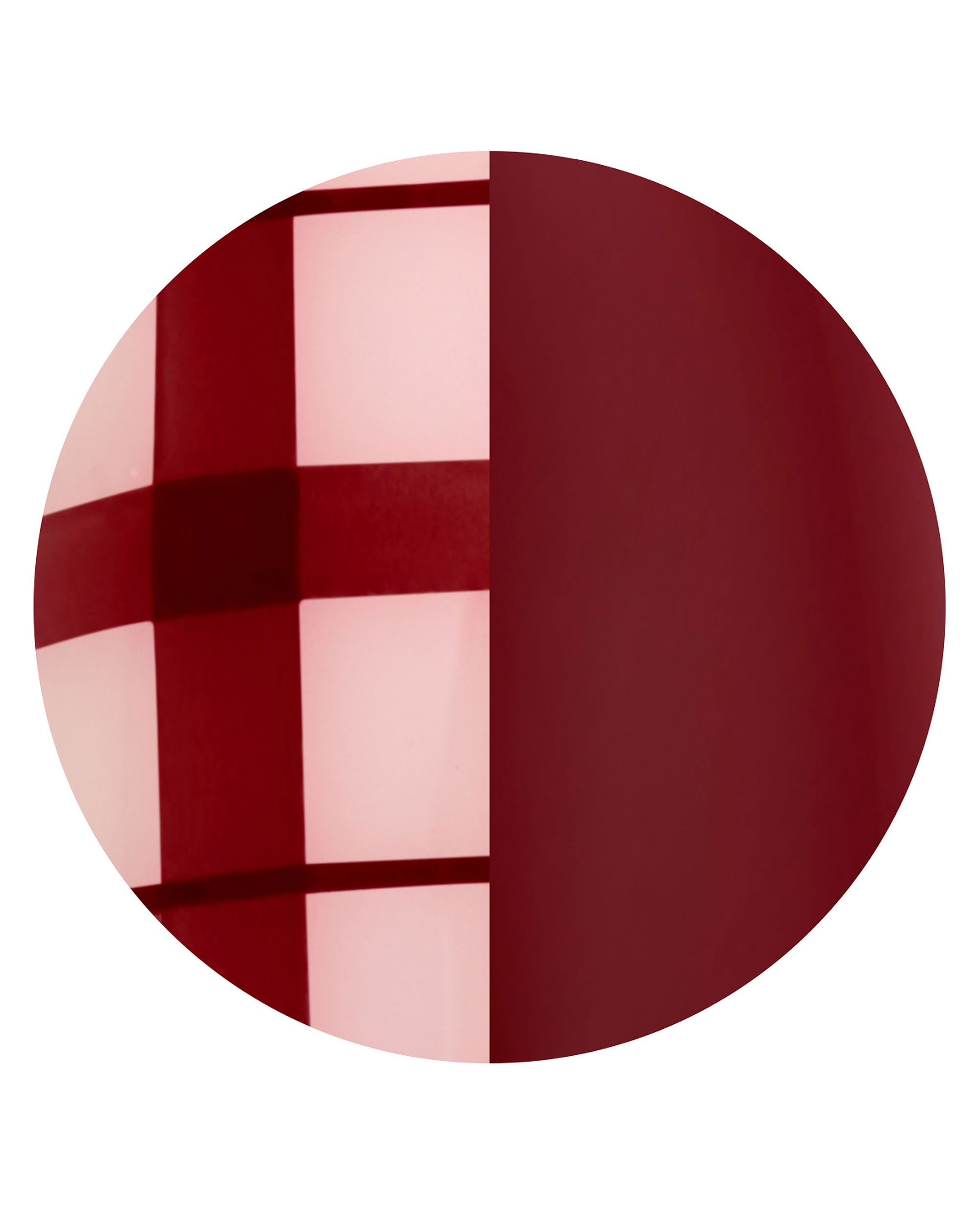 Plaid Behavior Sticking Point nail design shows a deep burgundy solid shade beside a red and pale pink plaid pattern, a polished OPI look for fall nail colors.