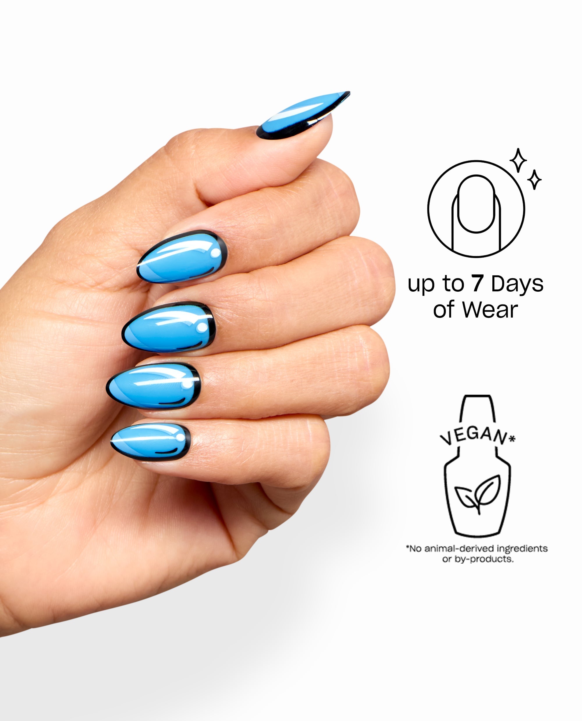 Planetary Pop Blue Press-On Nails Benefits