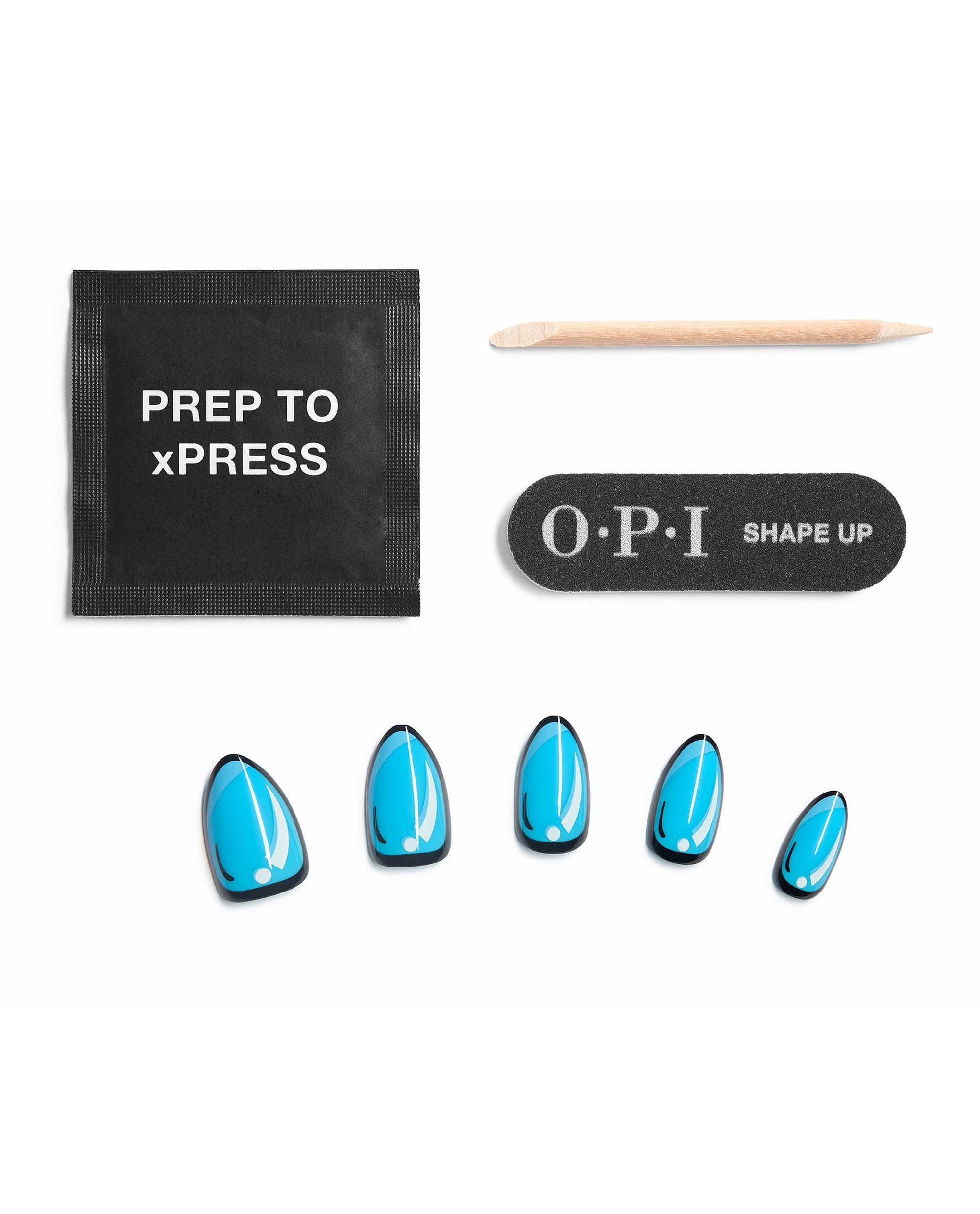 Planetary Pop Blue Press-On Nails Contents