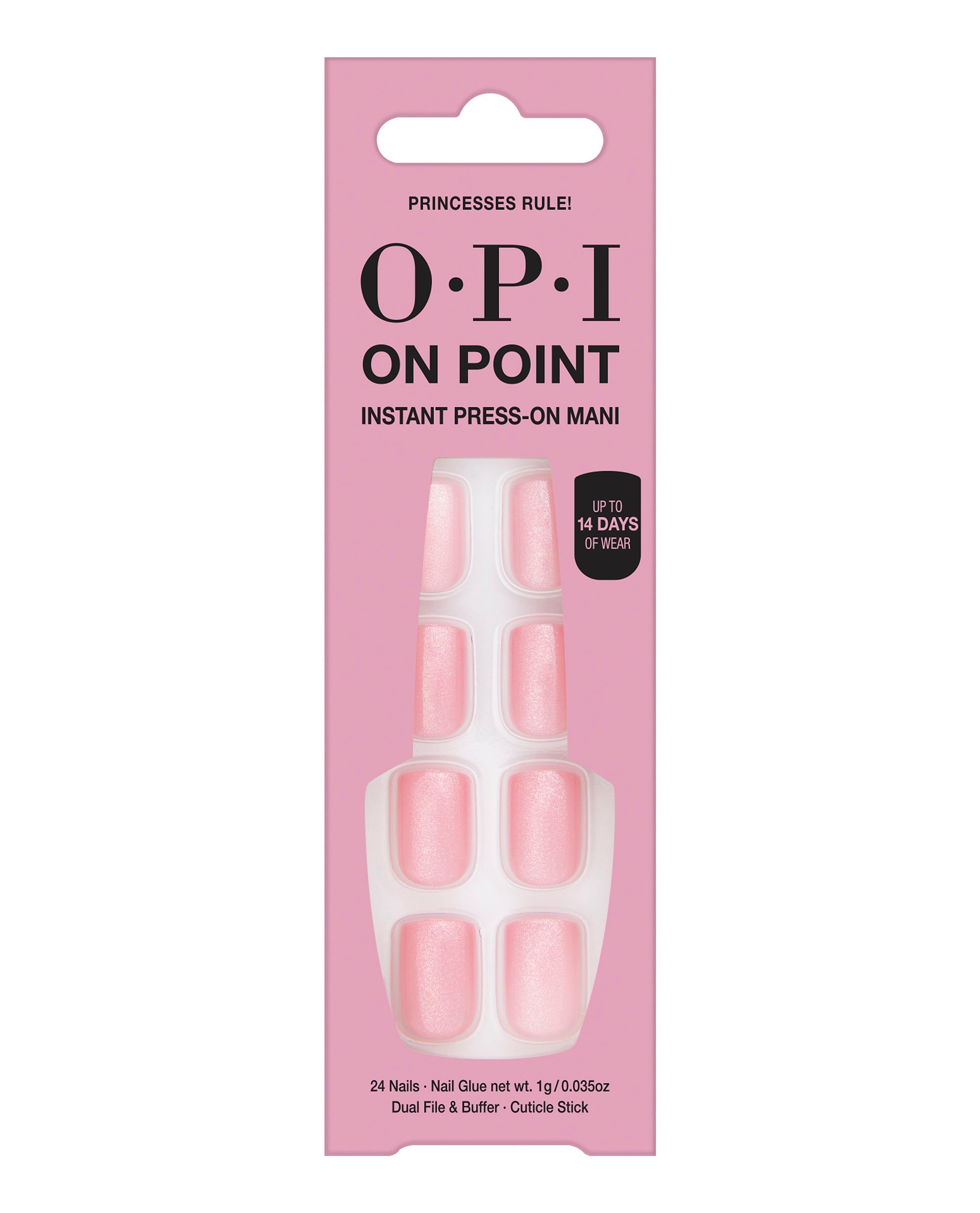 Princesses Rule! Pink Press-on Nails