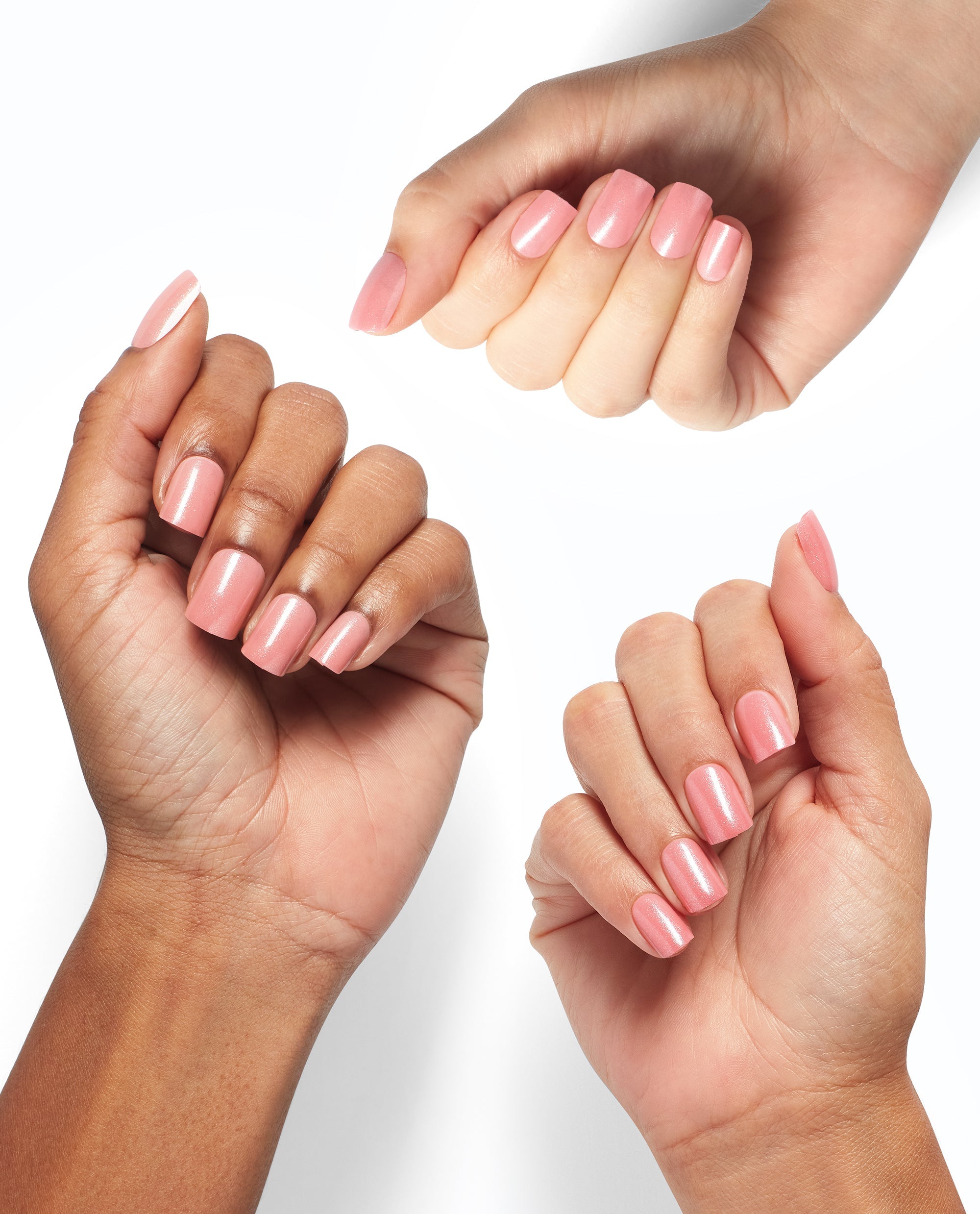 Princesses Rule! Pink Press-on Nails Mani