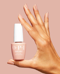 Put it in Airplane Mode Nude Brown Gel Nail Polish Hand and Product