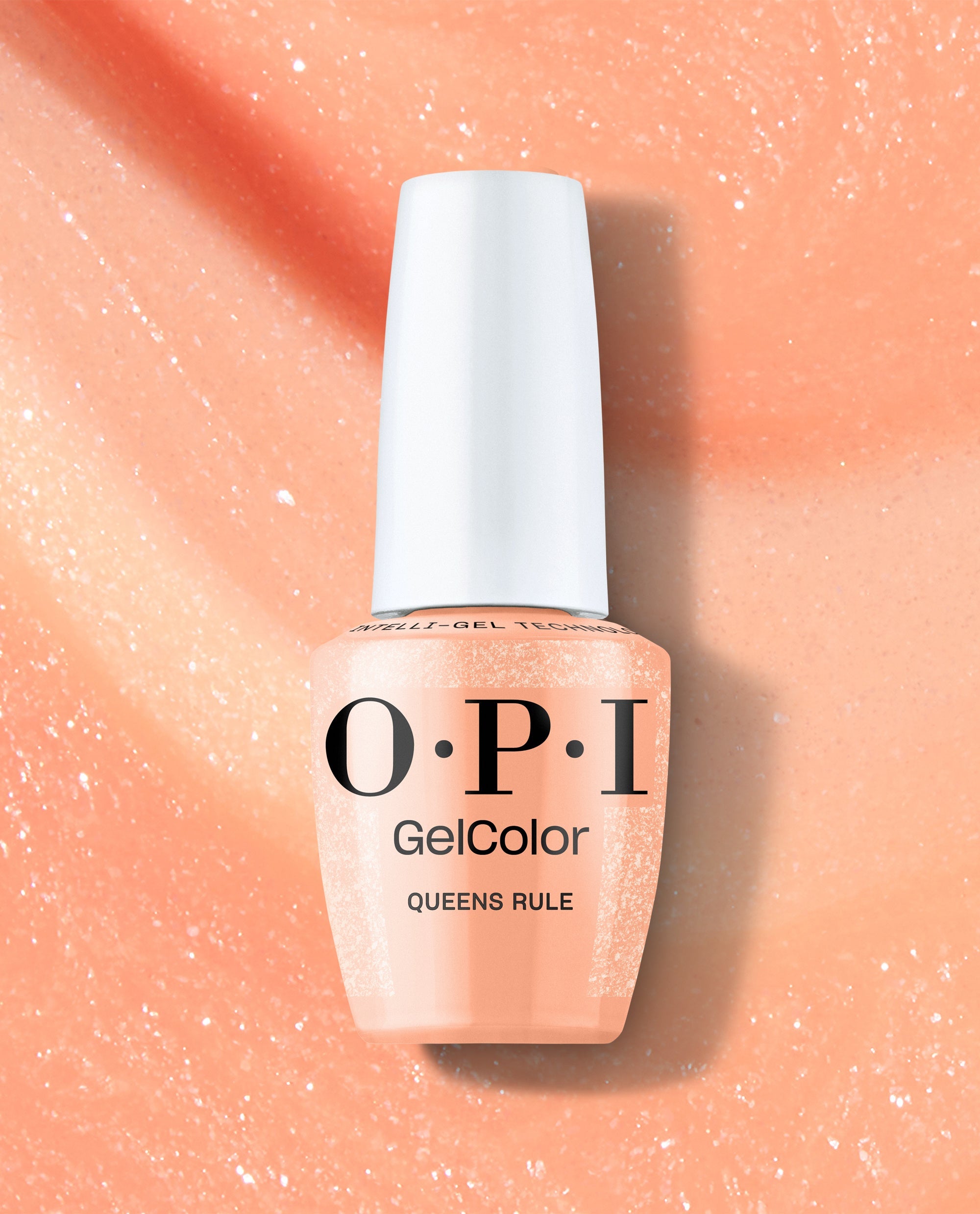 Queens Rule Peach Shimmer Gel Nail Polish