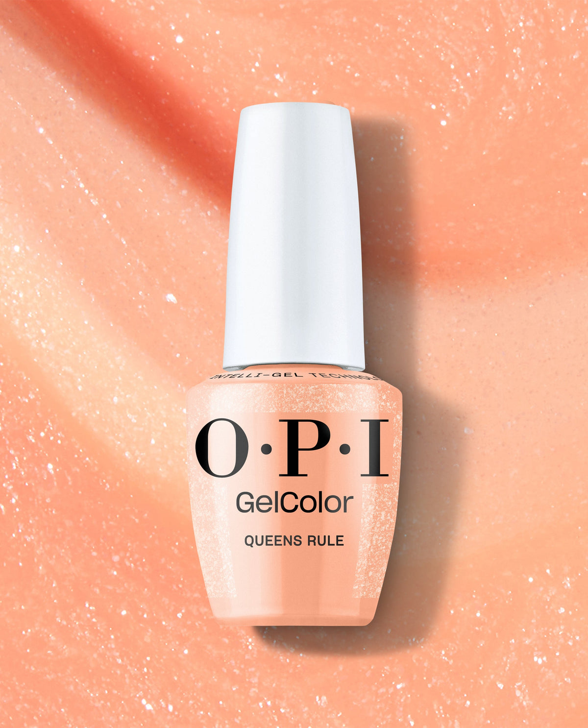 Queens Rule Peach Shimmer Gel Nail Polish