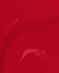 OPI RapiDry Secs Appeal shows a glossy vivid red nail polish swatch with smooth reflective highlights, a bold choice among fall nail colors.