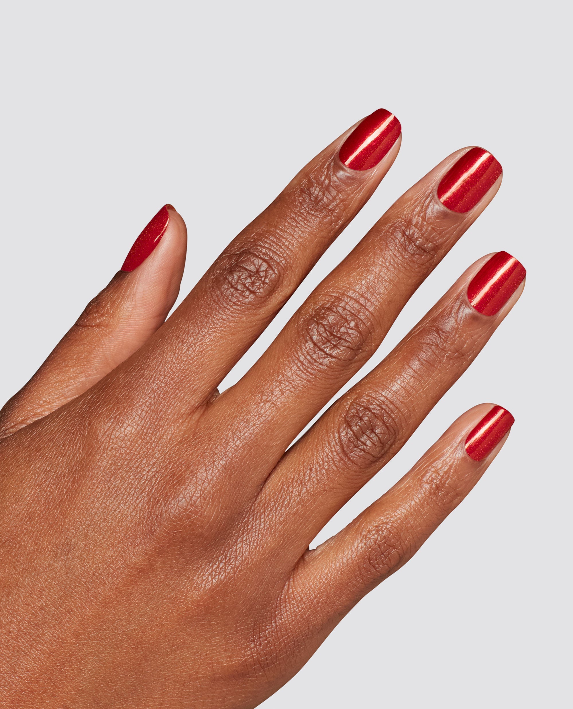 Red-y in Snow Time Red Quick-Dry Nail Polish Mani