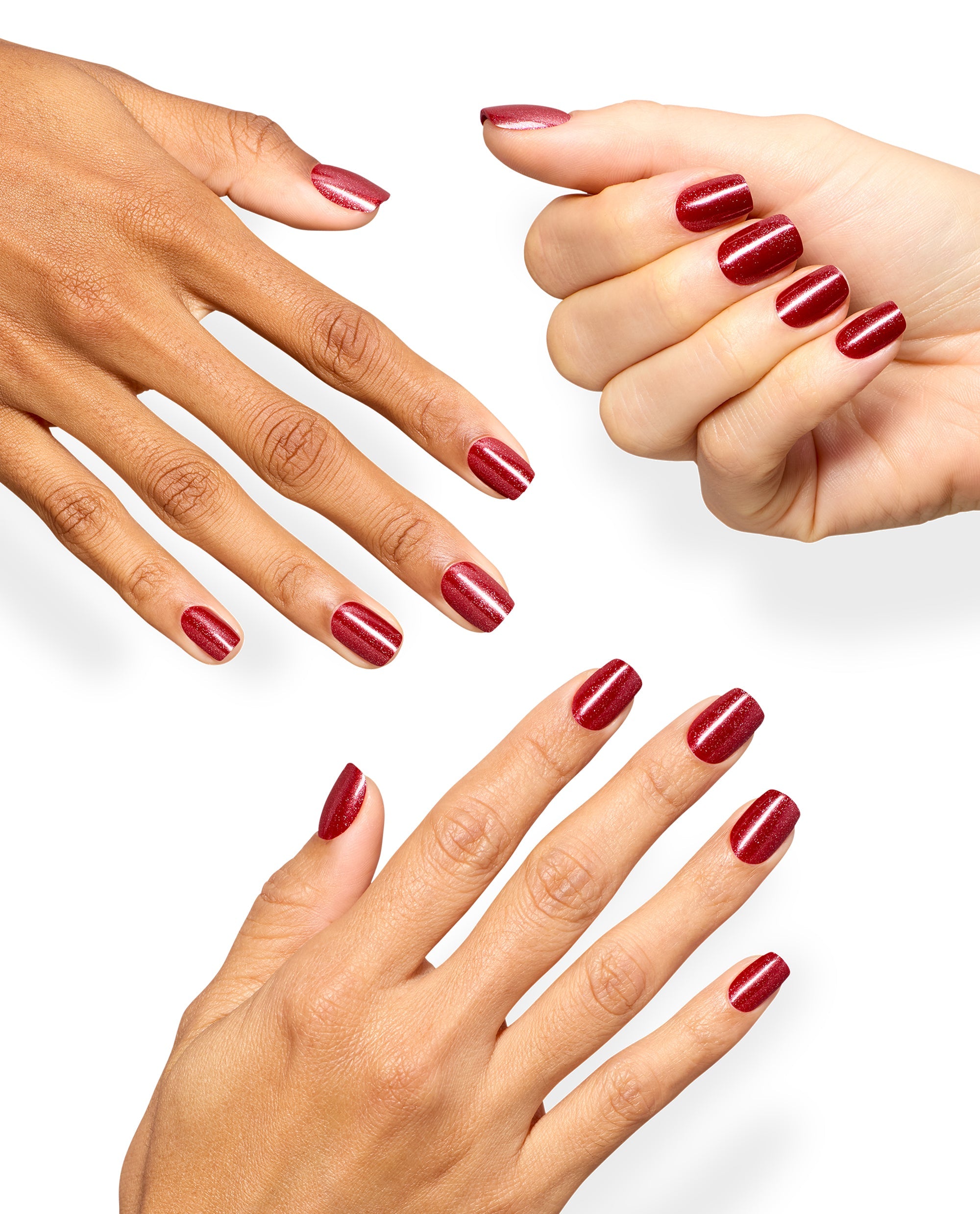 Red-y to Argo Sparkly Red Press-On Nails Mani