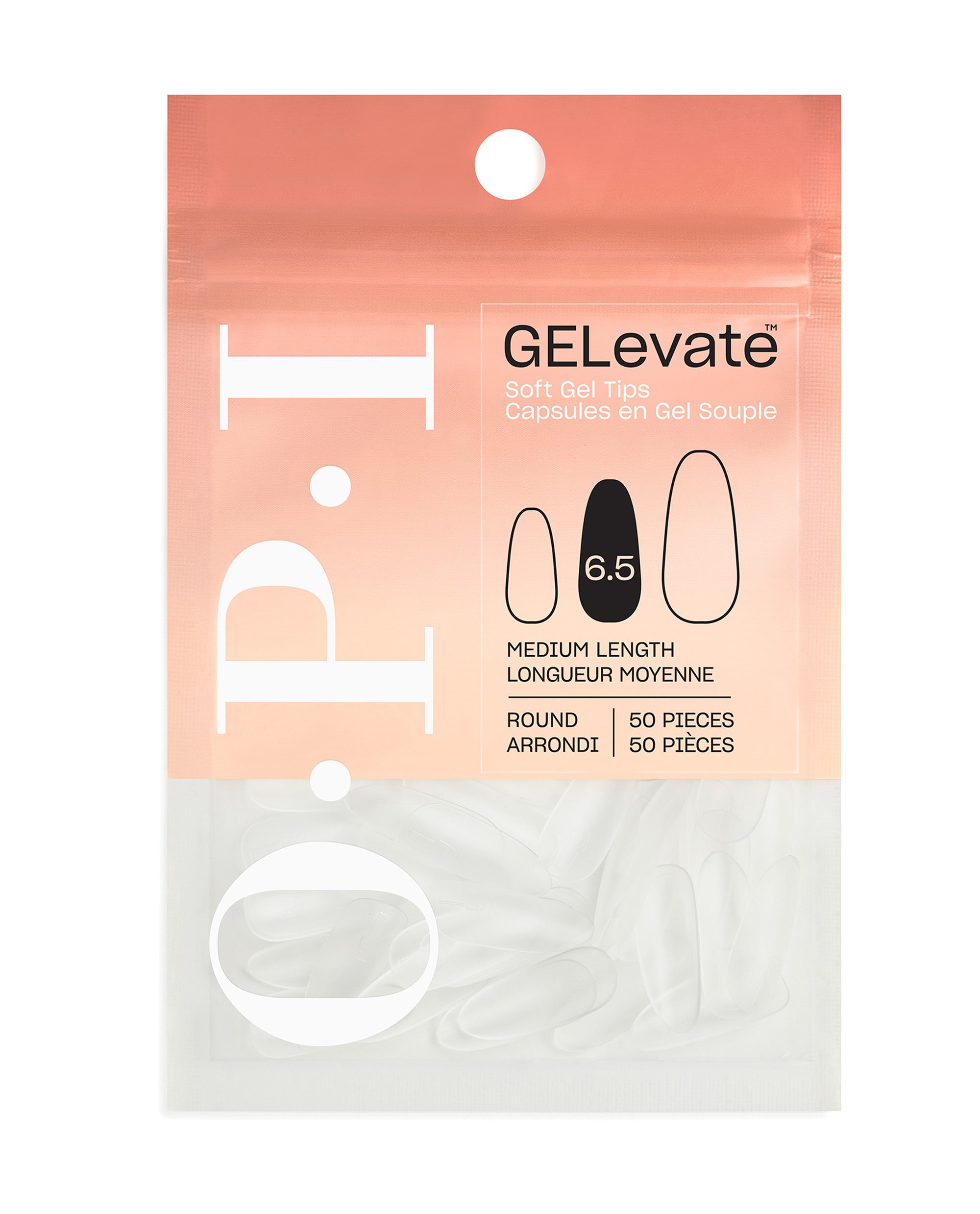 GELevate™ Soft Gel Tips Refill Pack - Round Shape Medium Length