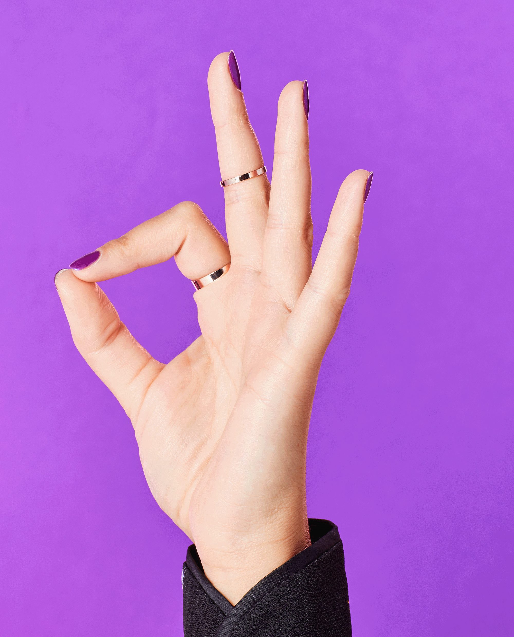 OPI Samurai Breaks a Nail Purple Nail Polish GIF