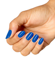 Sea-ze the Day Bold Blue Nail Dip Powder Mani