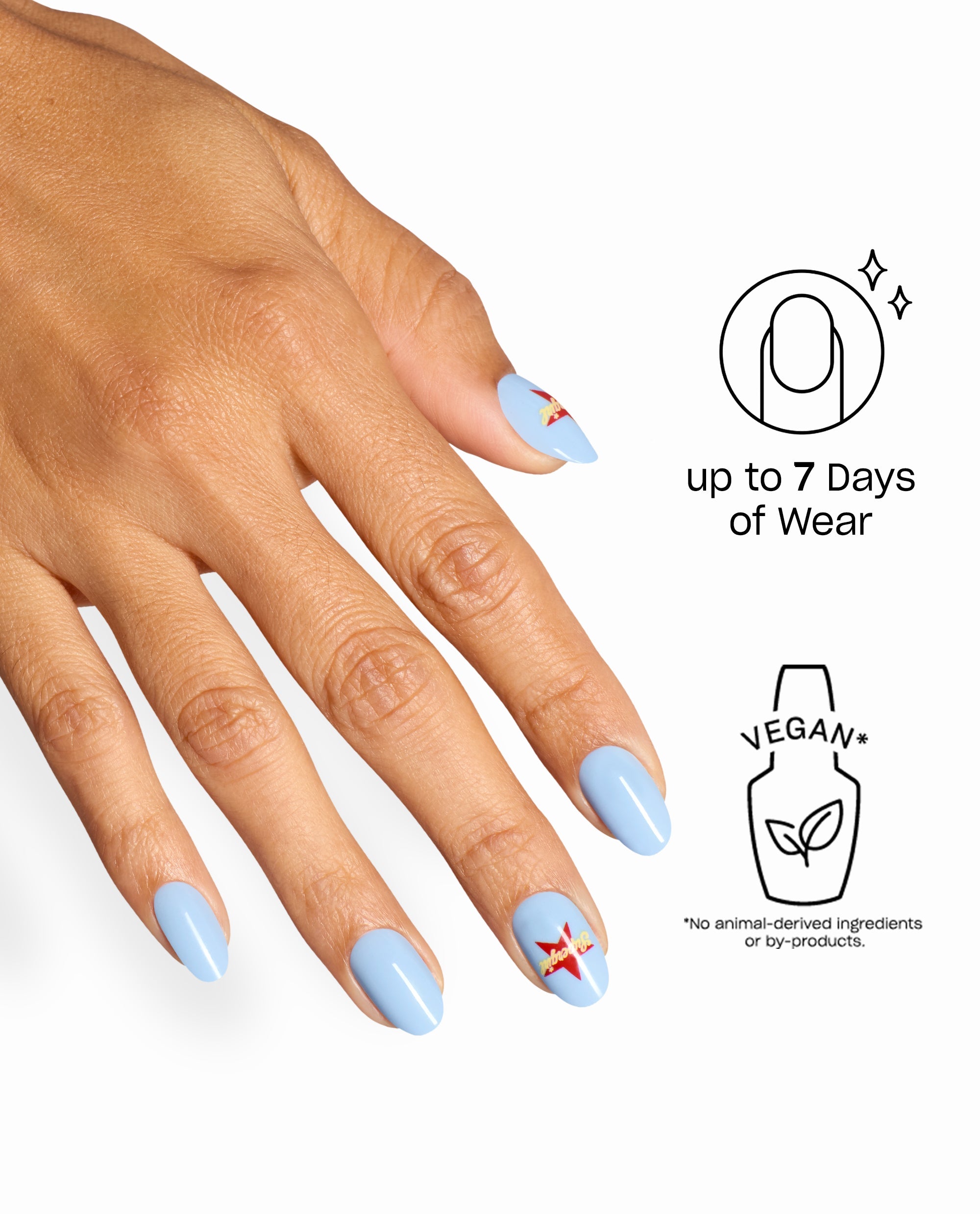 She’s a Hero Light Blue Press-On Nails Benefits