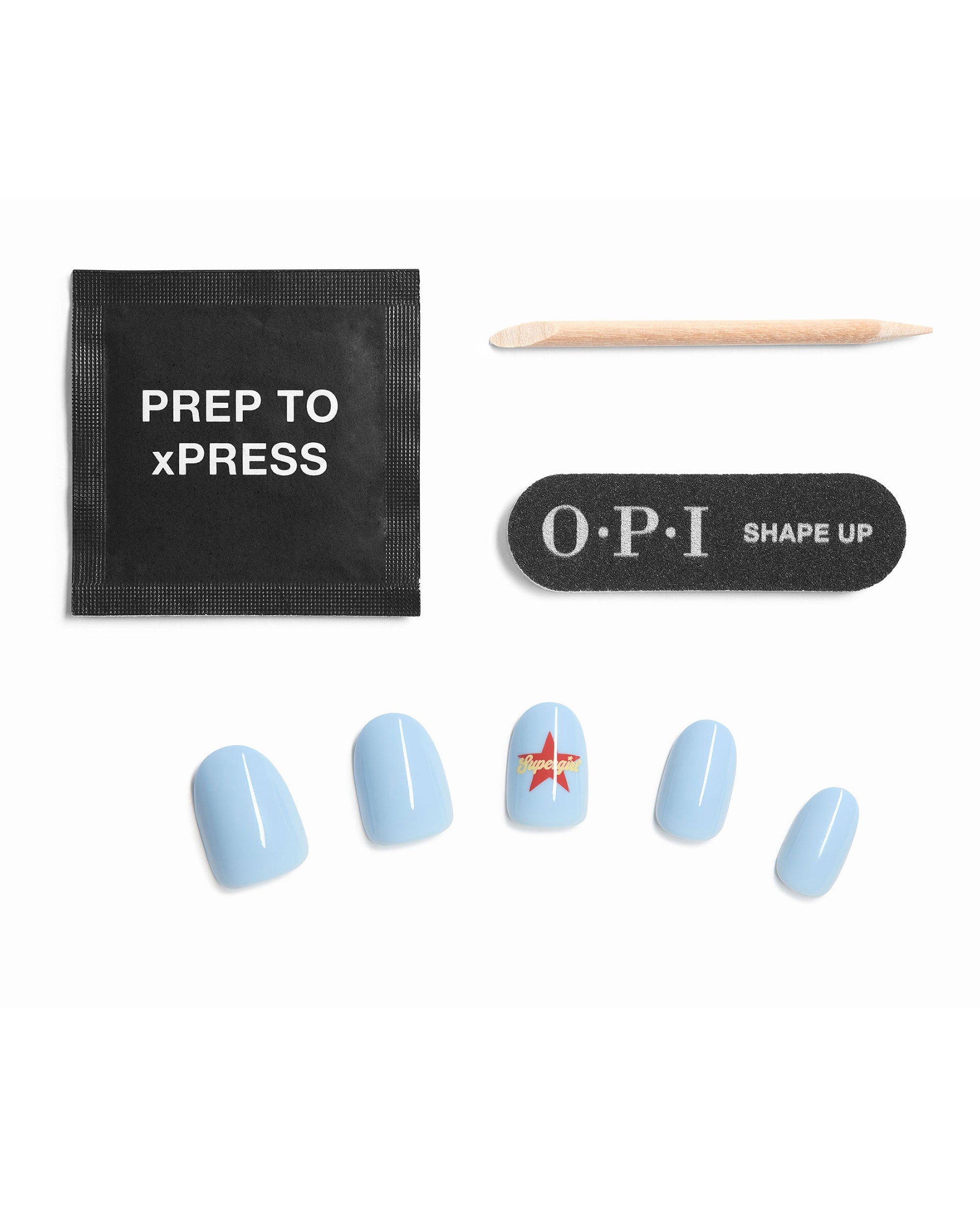 She’s a Hero Light Blue Press-On Nails Contents