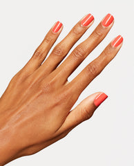 Shrimp Cocktail Bright Orange Gel Nail Polish Mani