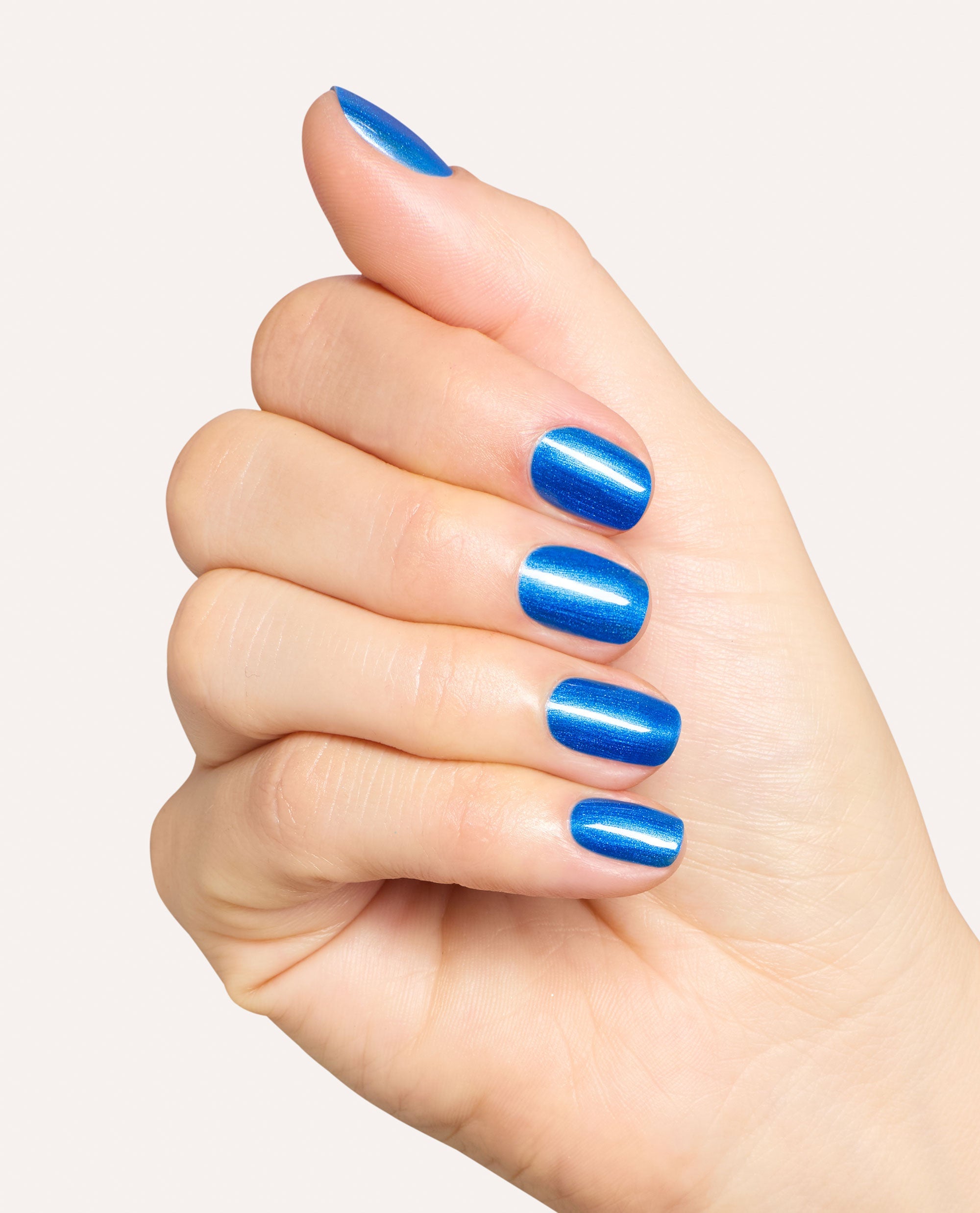 Sklarian Sapphire Blue Shimmer Quick-Dry Nail Polish Mani