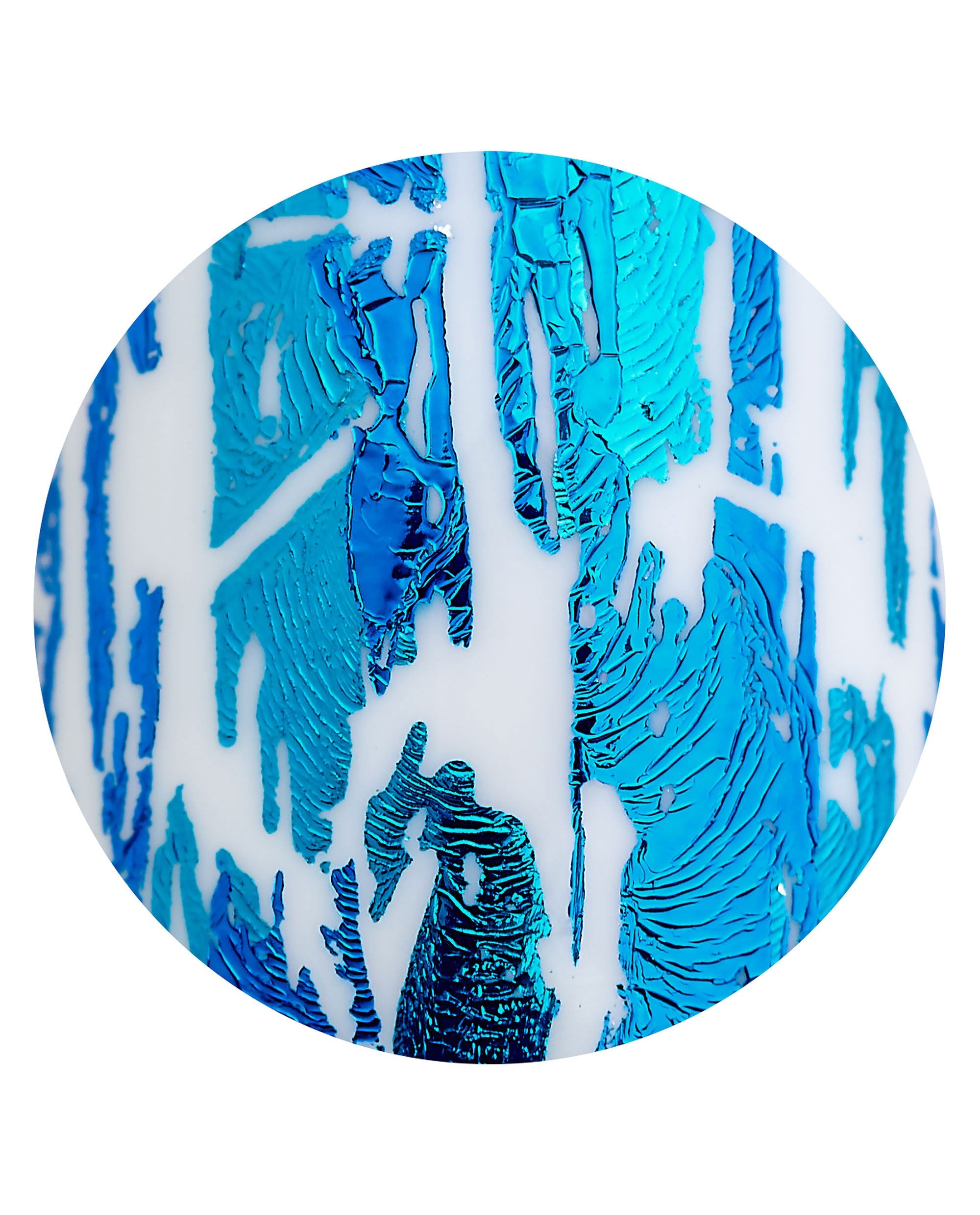 Snap, Crackle, Gloss Sticking Point nail art shows metallic turquoise cracked foil over a white base, a bold OPI fall nail colors accent for textured manicures.