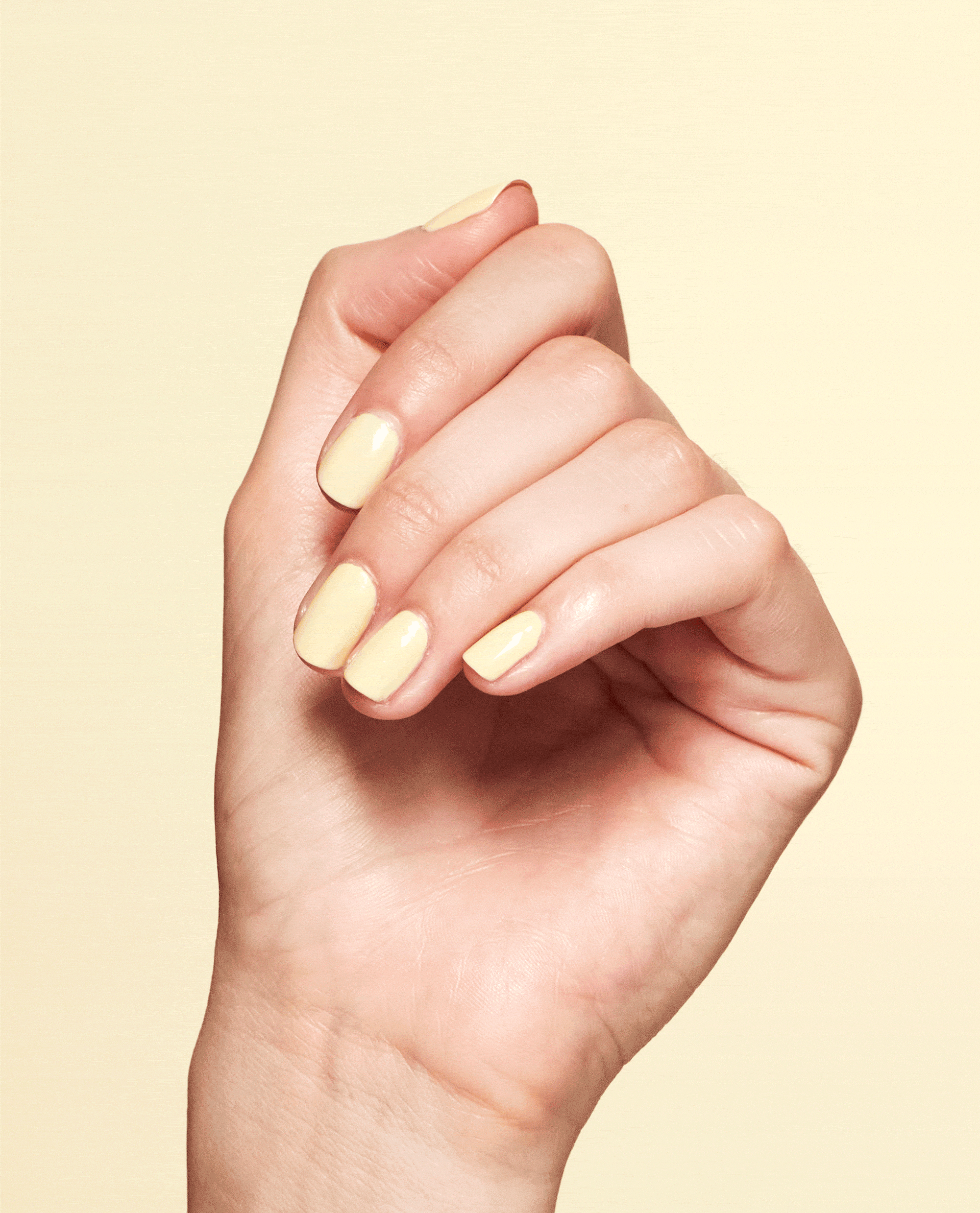 OPI Blinded by the Ring Light Yellow Dipping Powder Gif