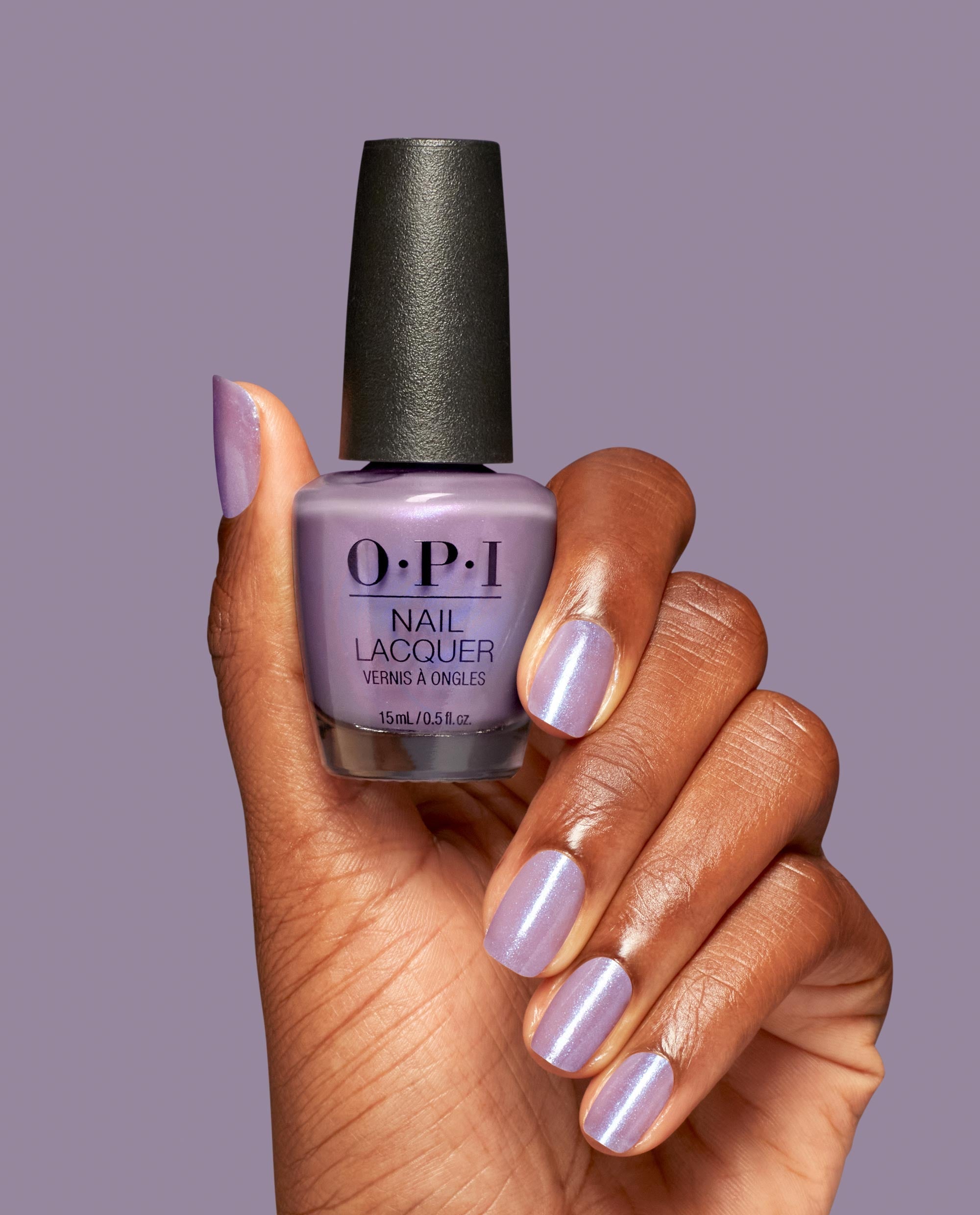 Grape Escape Nail Polish Hand and Bottle