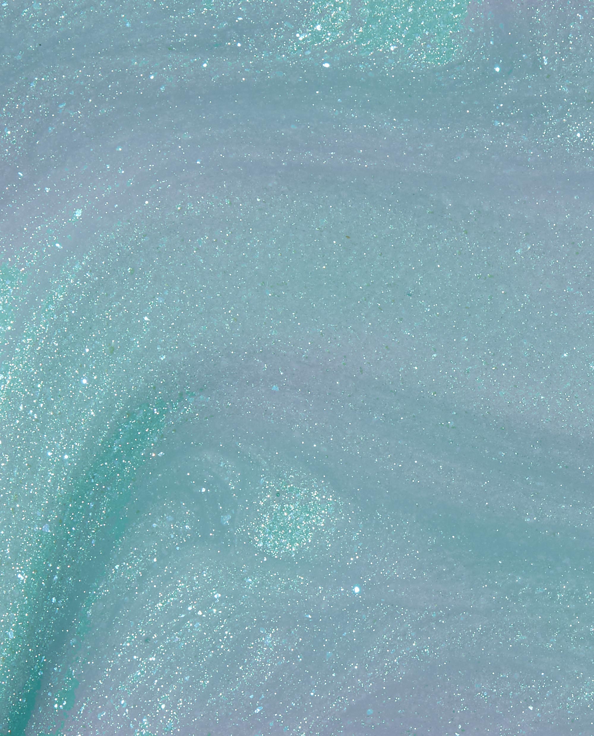 OPI Reality Check Ya Out Nail Lacquer green nail polish swirling close-up swatch with mint-aqua shimmer and fine glitter, showing glossy, pearlescent coverage ideal for spring nail colors.