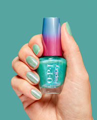 OPI Speed of Bright Quick-Dry Nail Polish Hand and Bottle