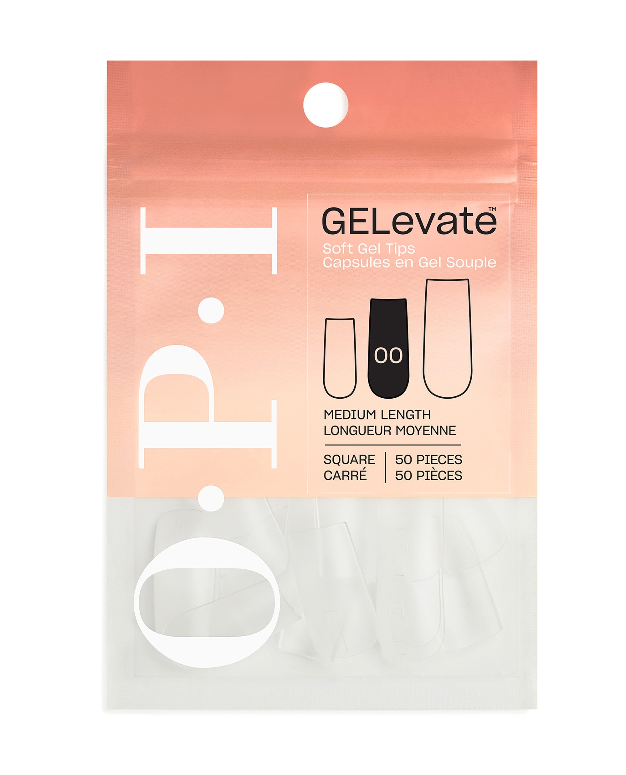 GELevate™ Soft Gel Tips Refill Pack - Square Shape Medium Length