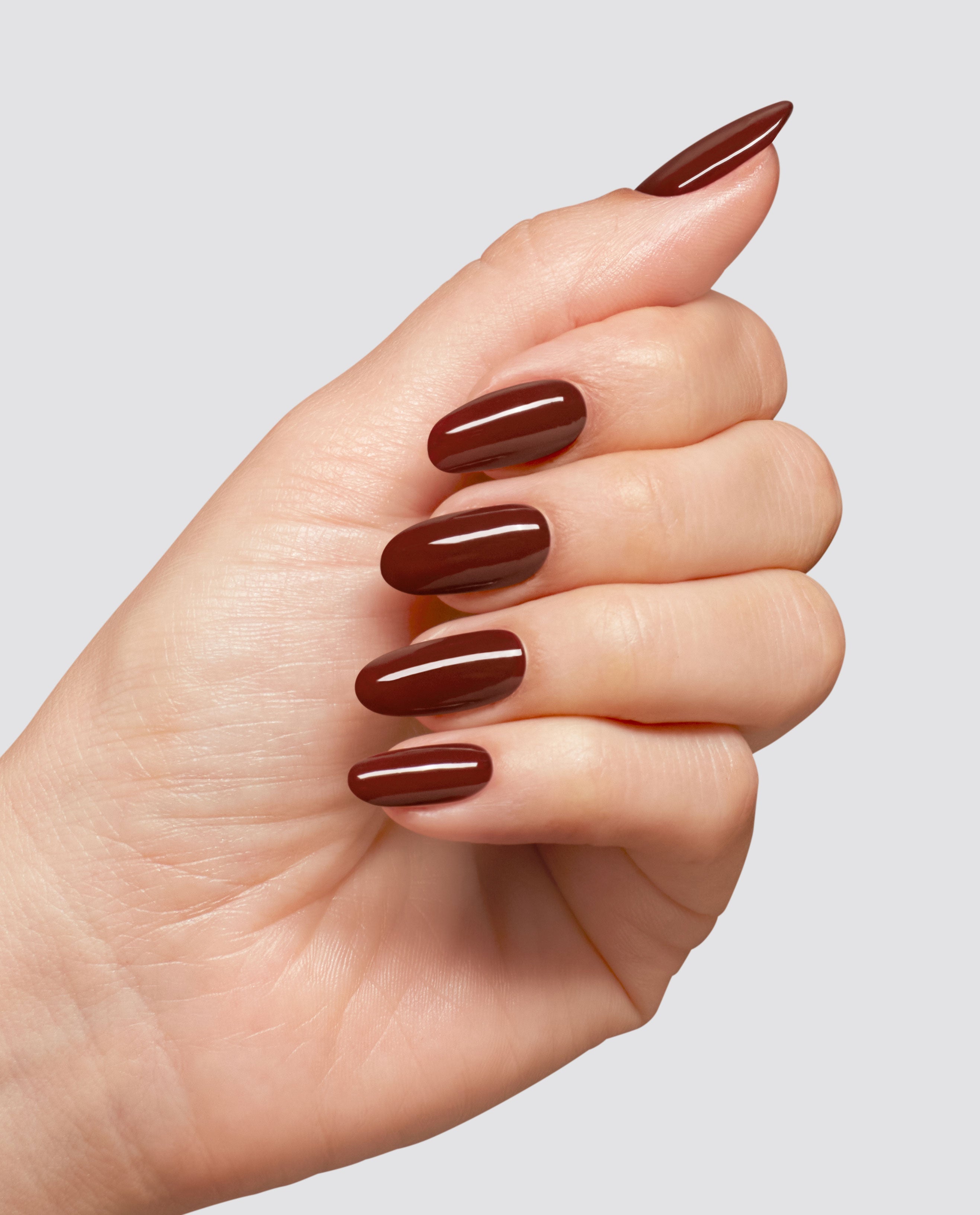 Star-zipan on the Tree Brown Gel Nail Polish Mani