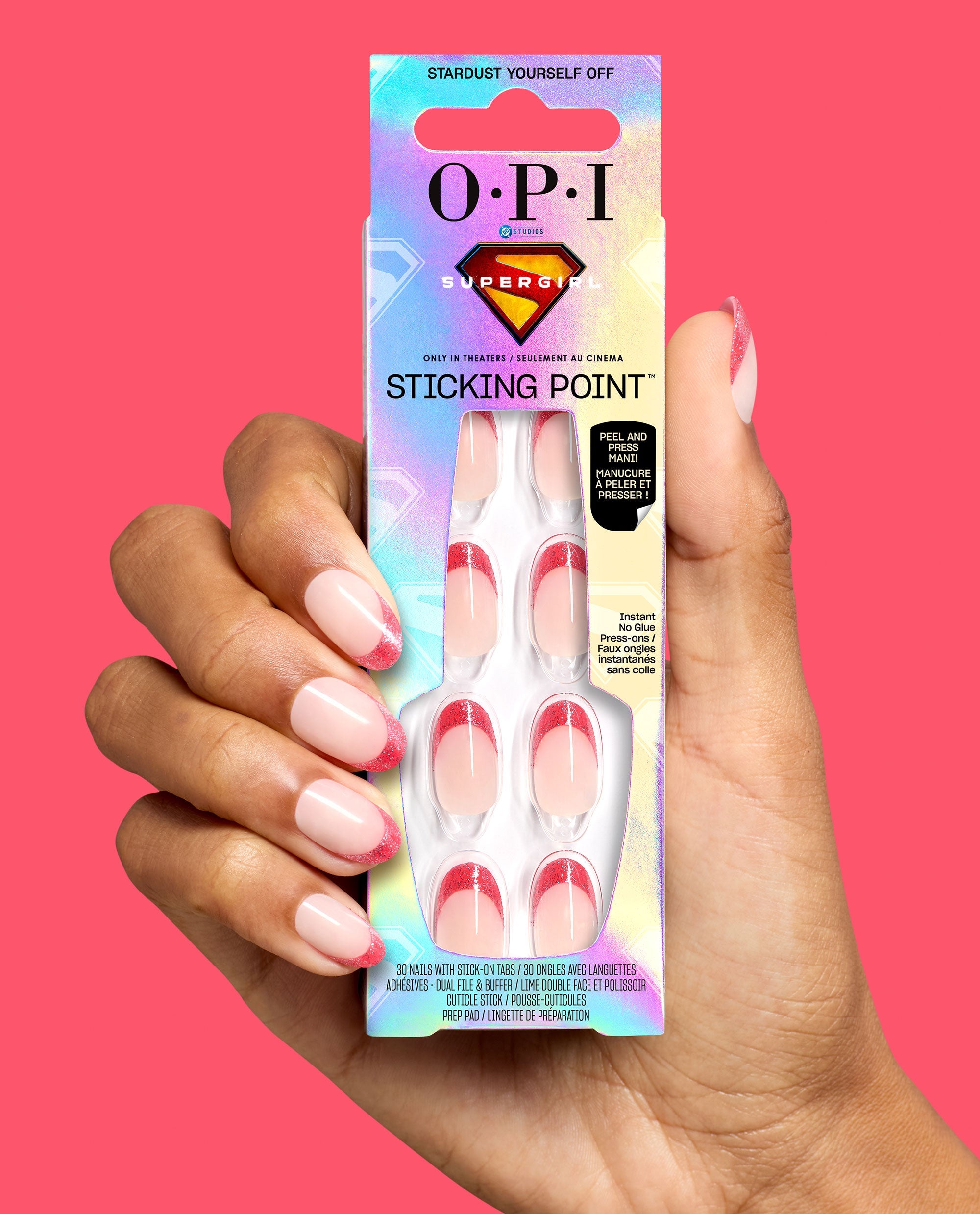 Stardust Yourself Off Sparkly Pink Tipped Press-On Nails