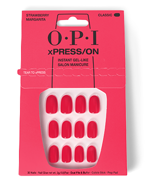 OPI Strawberry Margarita - Short Pink Press-on Nails -pack_shot