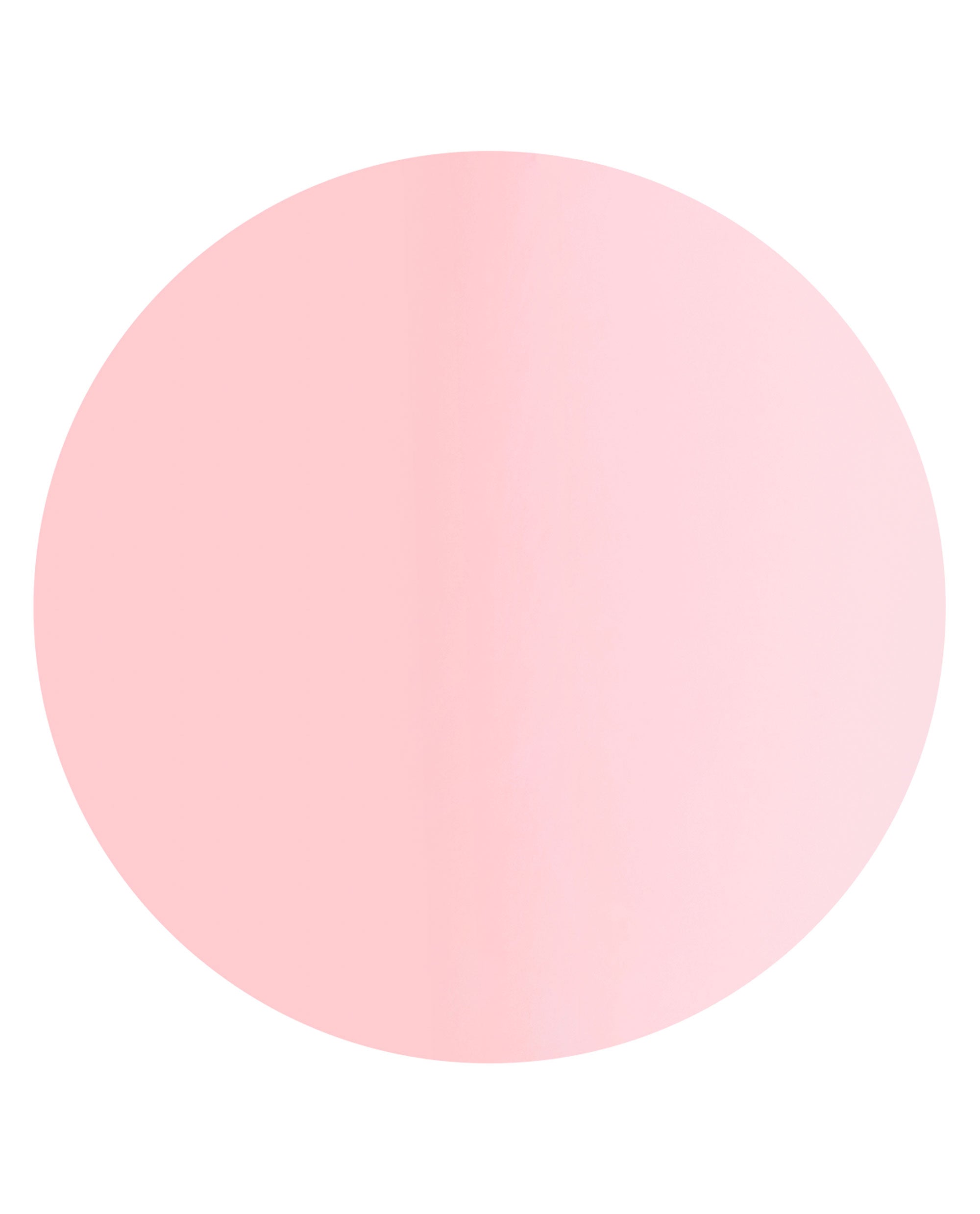 OPI Strawberry Milkshake xPRESS/ON nail color swatch showing a soft sheer baby pink shade in a large circular sample on a white background.