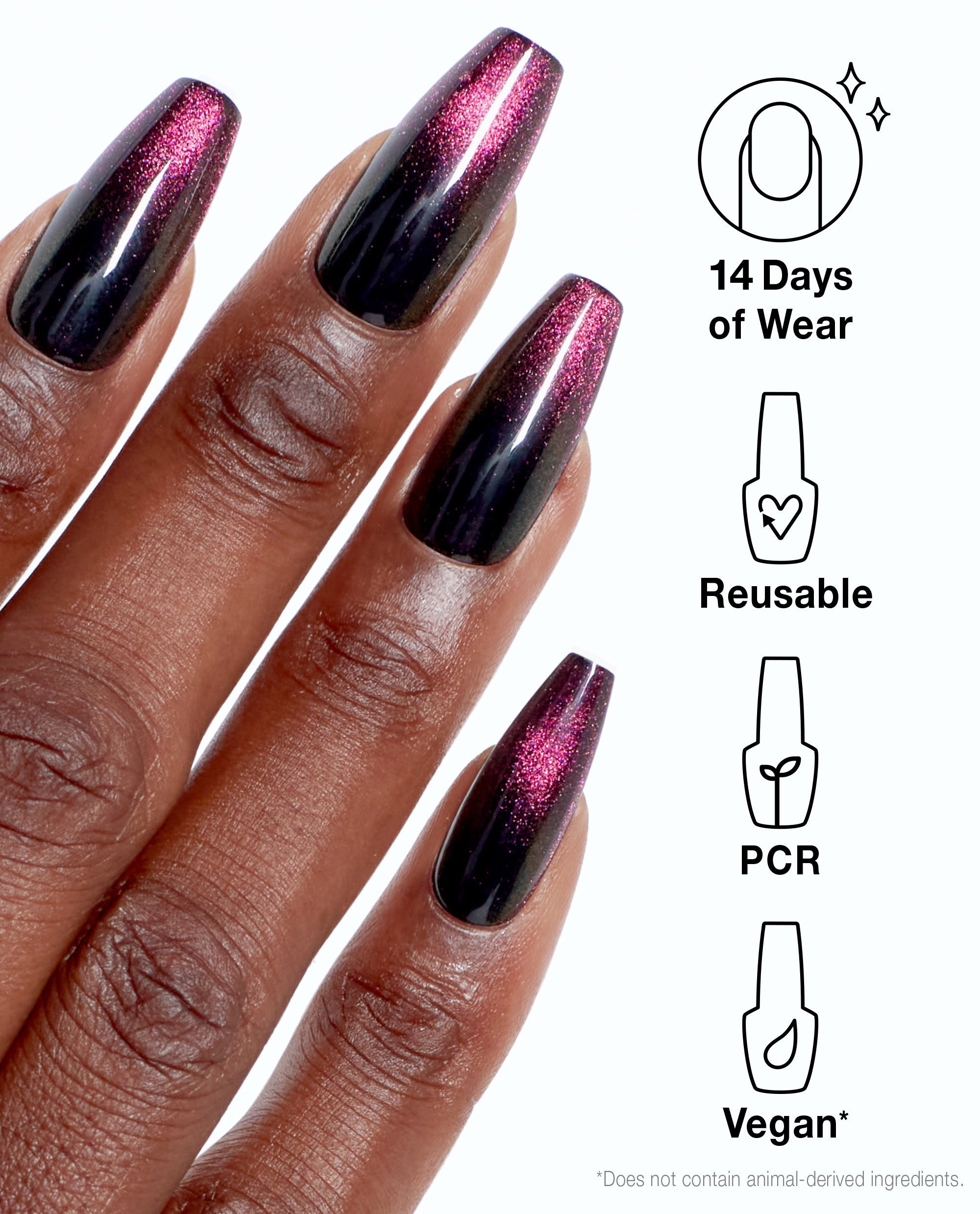 OPI Swipe Night Black Press-on Nails Benefits