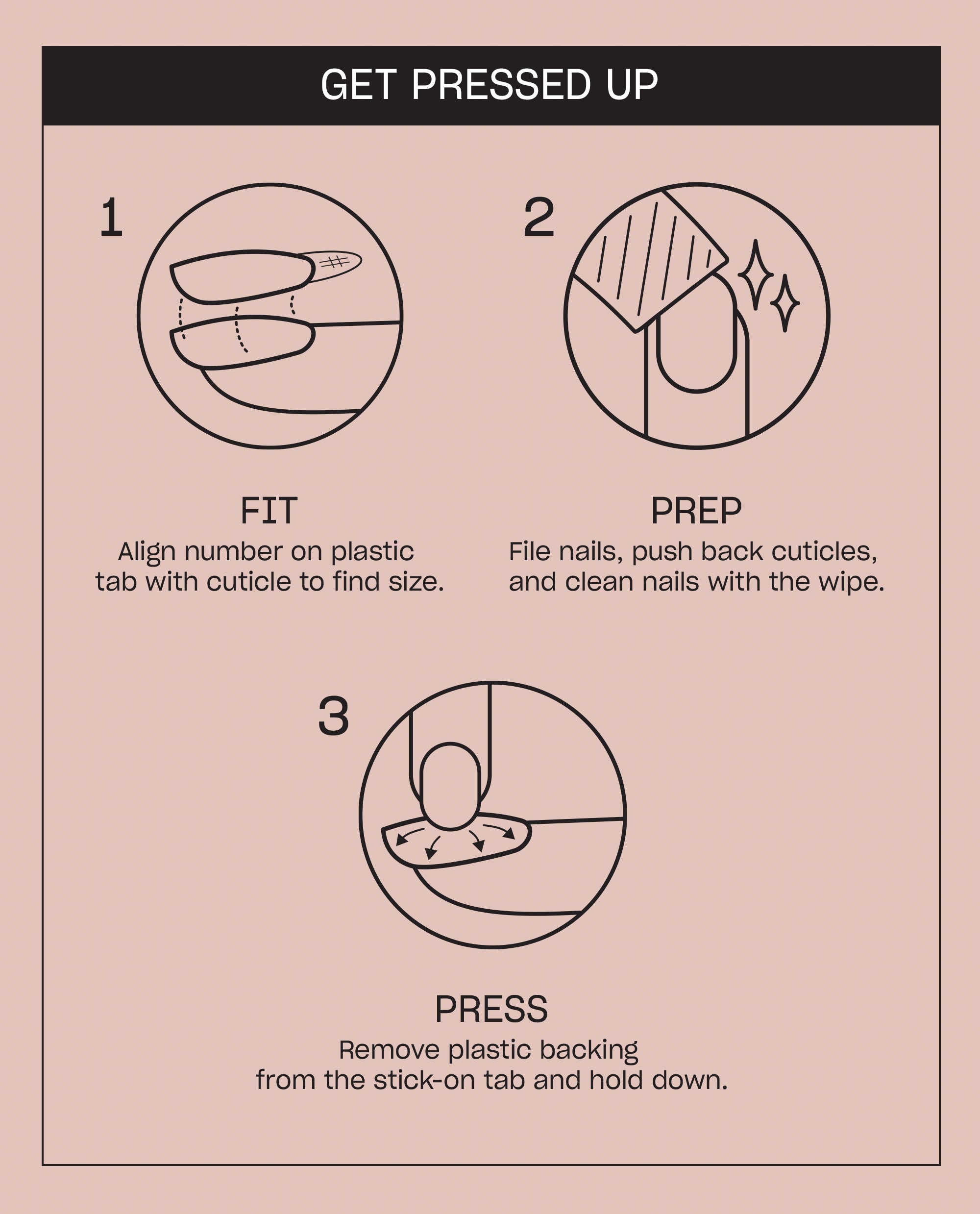 Take Up Space Nude Press-On Nails How to Apply