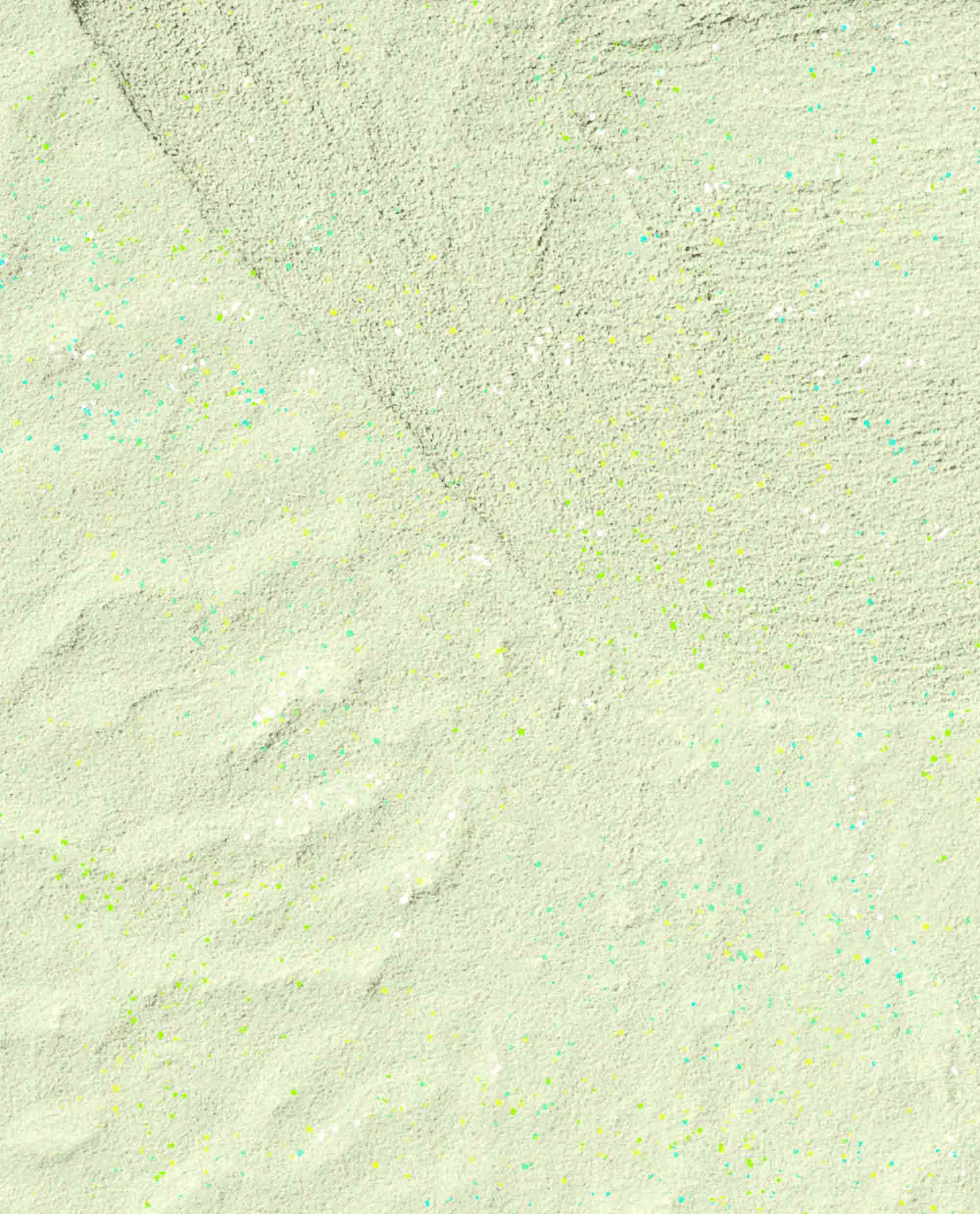 Taurus-t Me dipping powder swatch, close-up flat lay of pale mint green powder with fine yellow and teal speckles showcasing texture—green nail polish pick for spring nail colors, appealing to OPI fans.