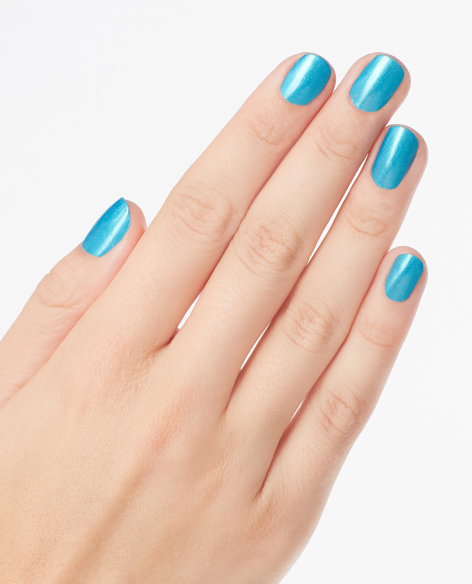 OPI Teal the Cows Come Home Blue Nail Polish Mani
